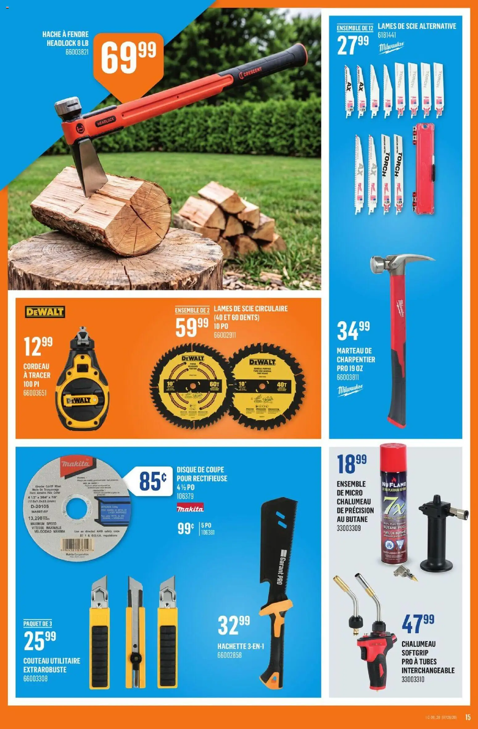 Canac flyer valid from Sep 17, 2026 | Page: 15 | Products: Tubes