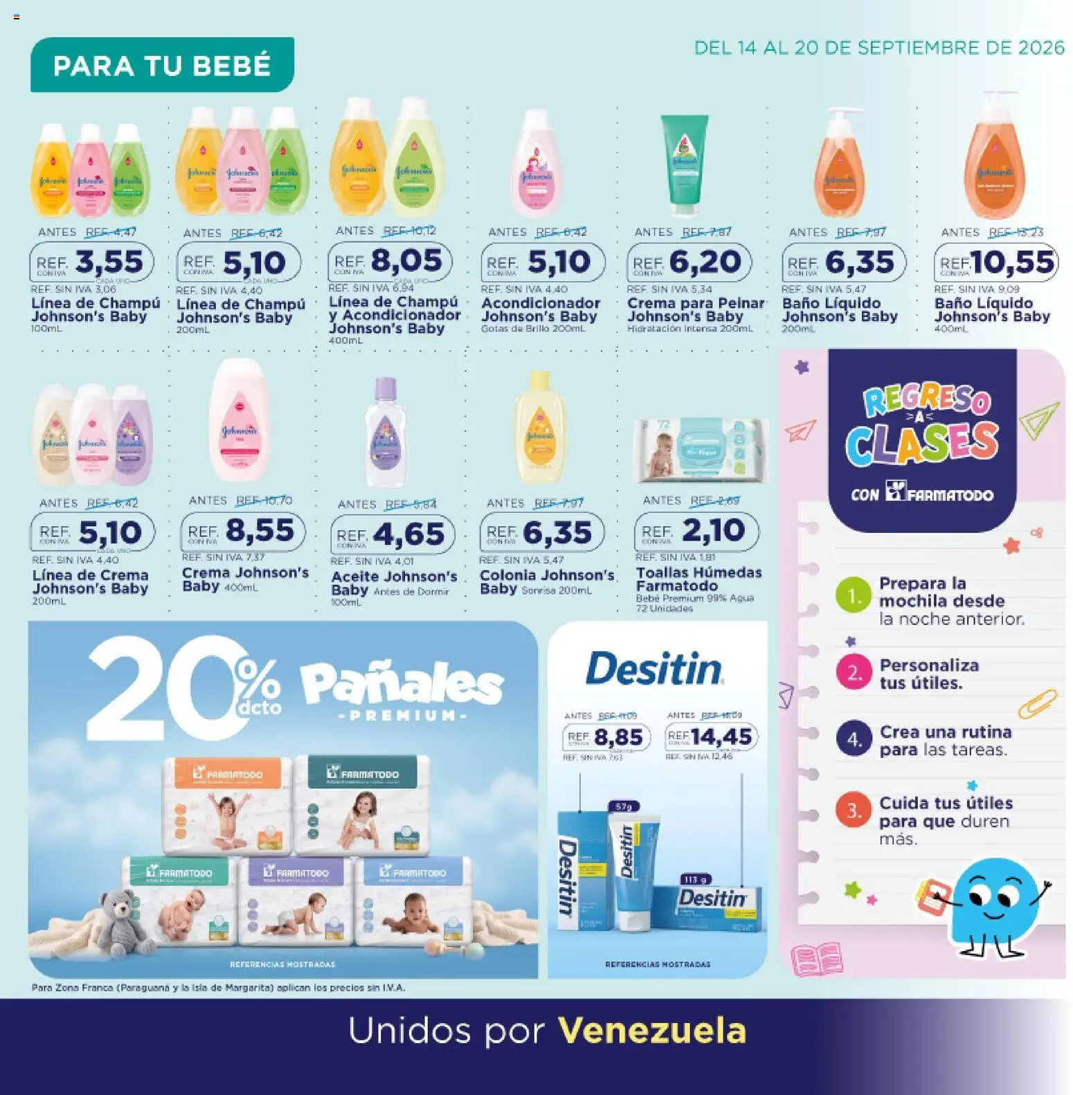 FarmaTodo revista - valida desde el 14/09/2026 | Página: 3 | Productos: Agua, Baño, Champú, Acondicionador