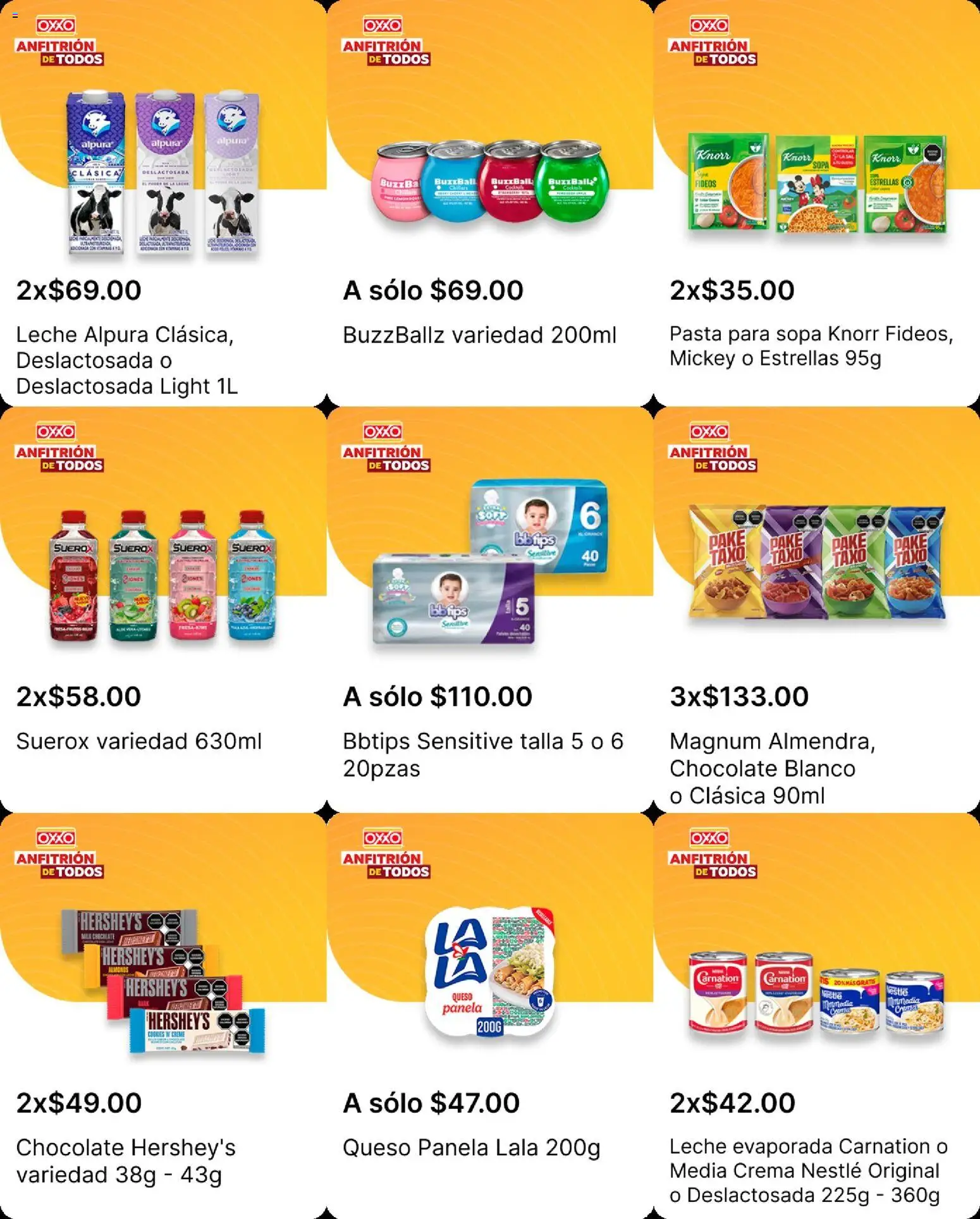Nuevas ofertas de OXXO válidas en toda la República Mexicana desde el 25/06/2026. ¡Encuentra las mejores ofertas en OXXO folleto! | Página: 9 | Productos: Sopa, Magnum, Chocolate, Té