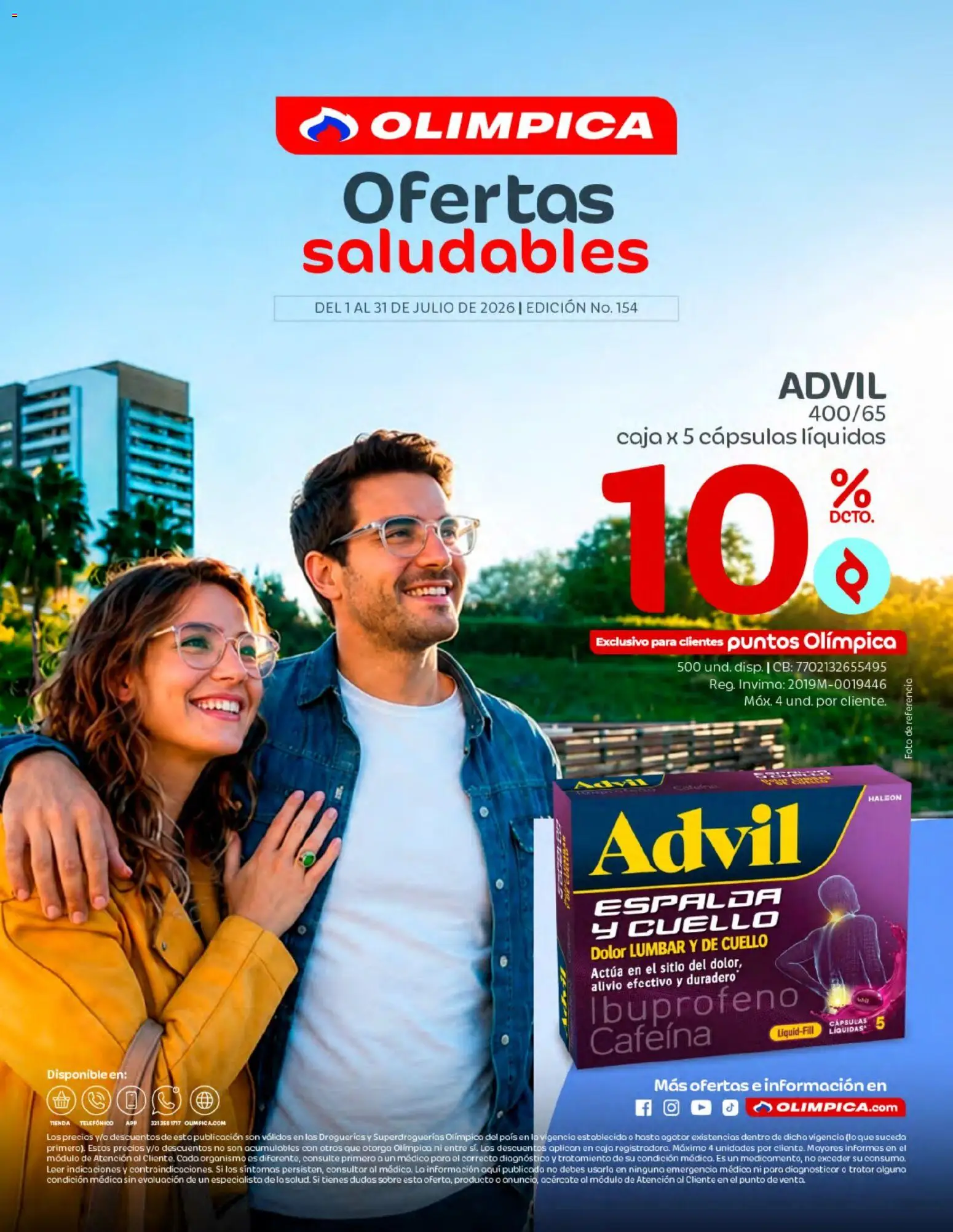 Olímpica revista - valida desde el 01/07/2026 | Página: 1 | Productos: Sobre, Caja, Cuello