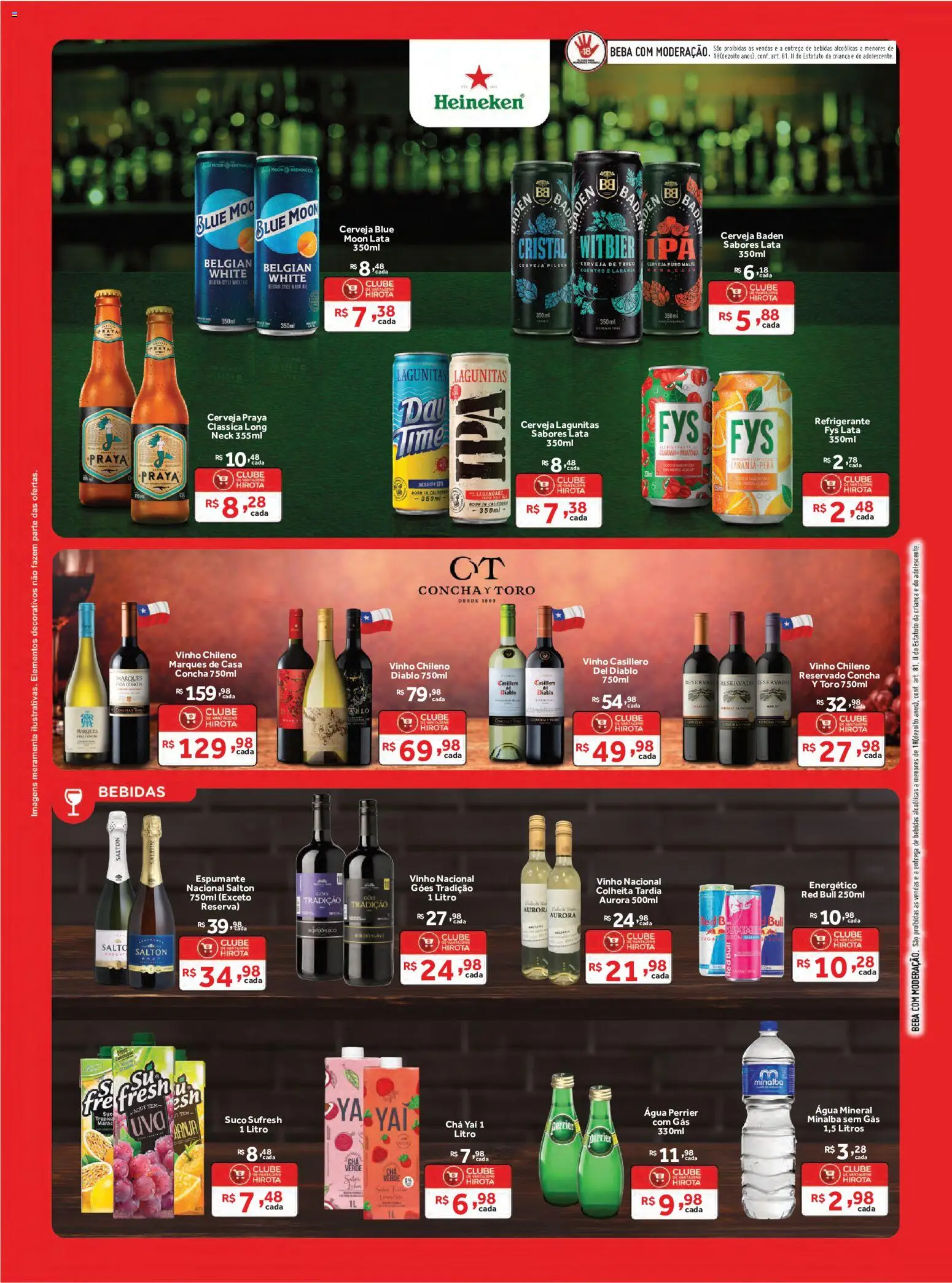 Hirota Food Folheto - válido de 22/07/2026 | Página: 10 | Produtos: Minalba, Suco, Vinho, Chá