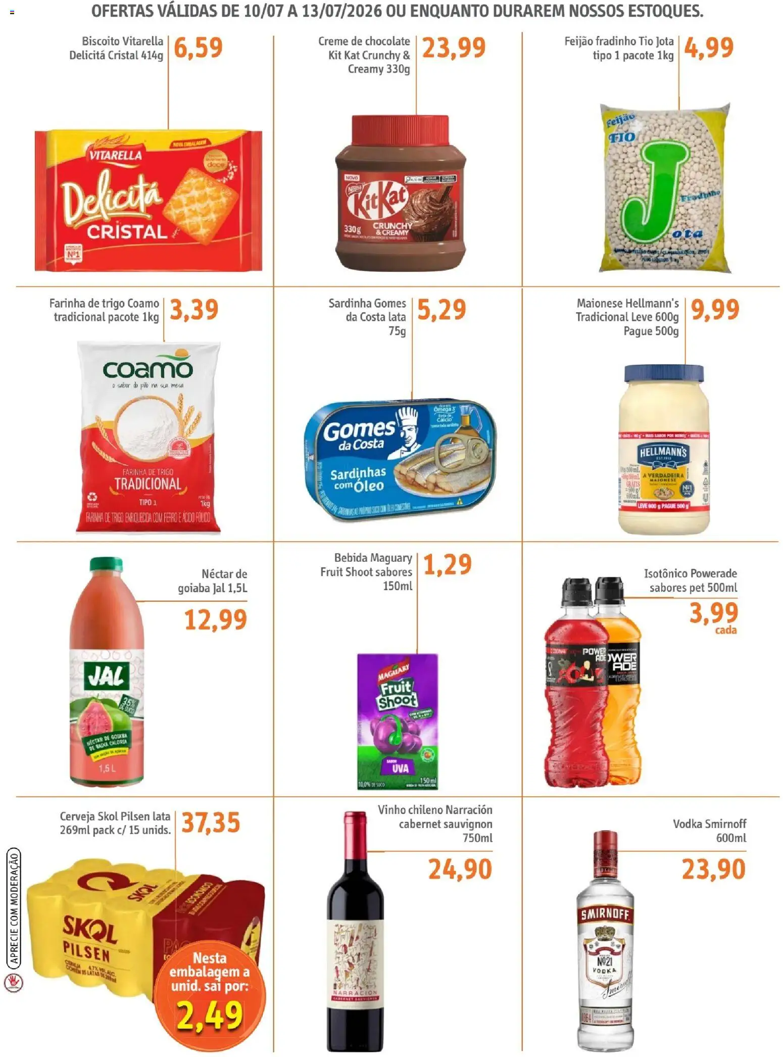 Sonda Folheto - válido de 10/07/2026 | Página: 3 | Produtos: Ferro, Cerveja, Kit Kat, Bebida