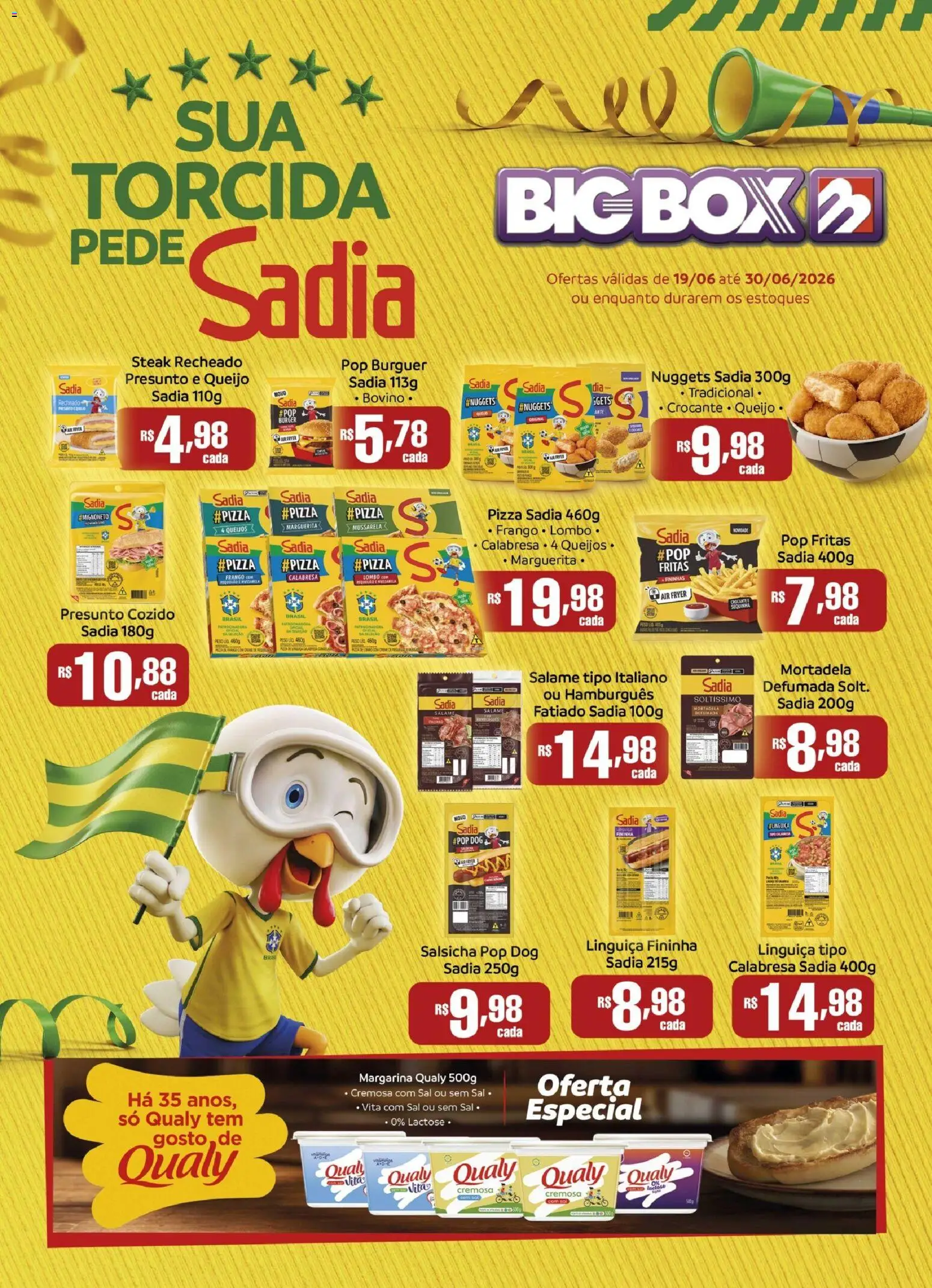 Big Box Folheto - válido de 19/06/2026 | Página: 1 | Produtos: Lombo, Presunto, Pizza, Mortadela
