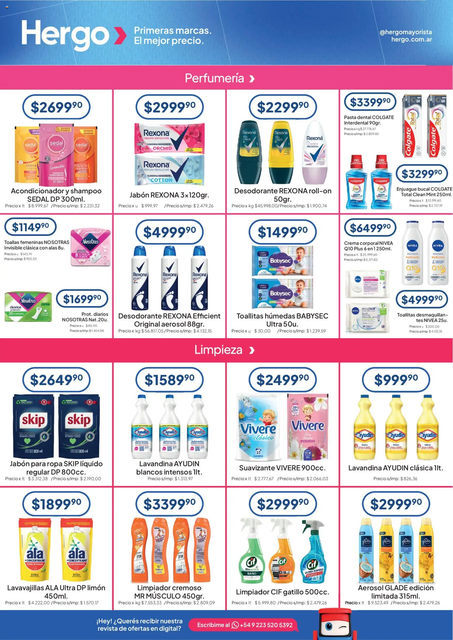 Hergo catálogo │ válido desde el 02/09/2026 | Página: 5 | Productos: Lavandina, Diarios, Shampoo, Crema