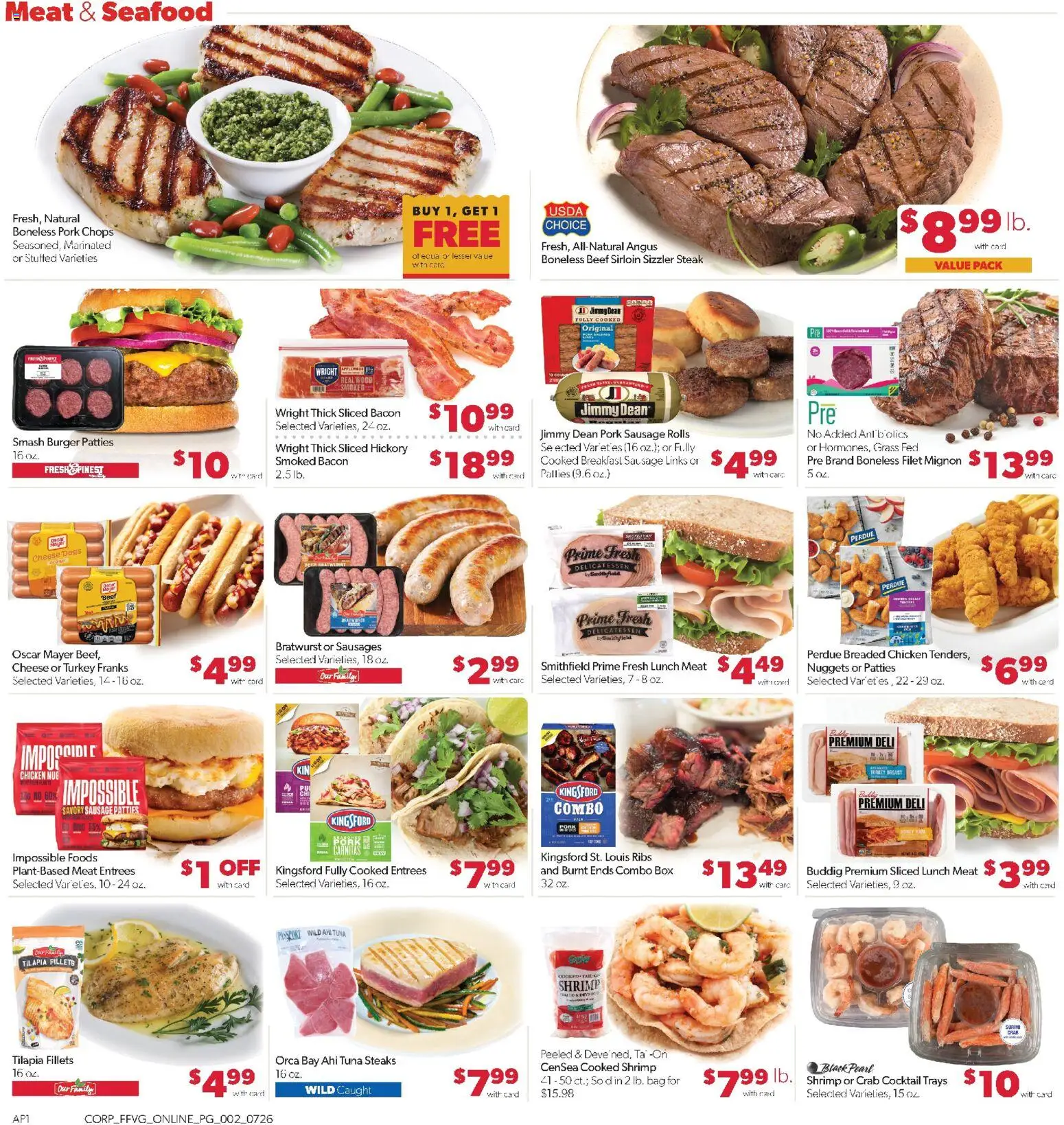 Family Fare Weekly Ad - valid from 07/26/2026 | Page: 6 | Products: Cheese, Pork, Beef, Bag