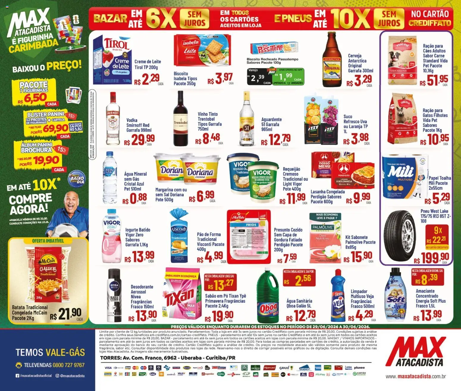 Max Atacadista Folheto - válido de 29/06/2026 | Página: 2 | Produtos: Biscoito, Pão, Cerveja, Sal