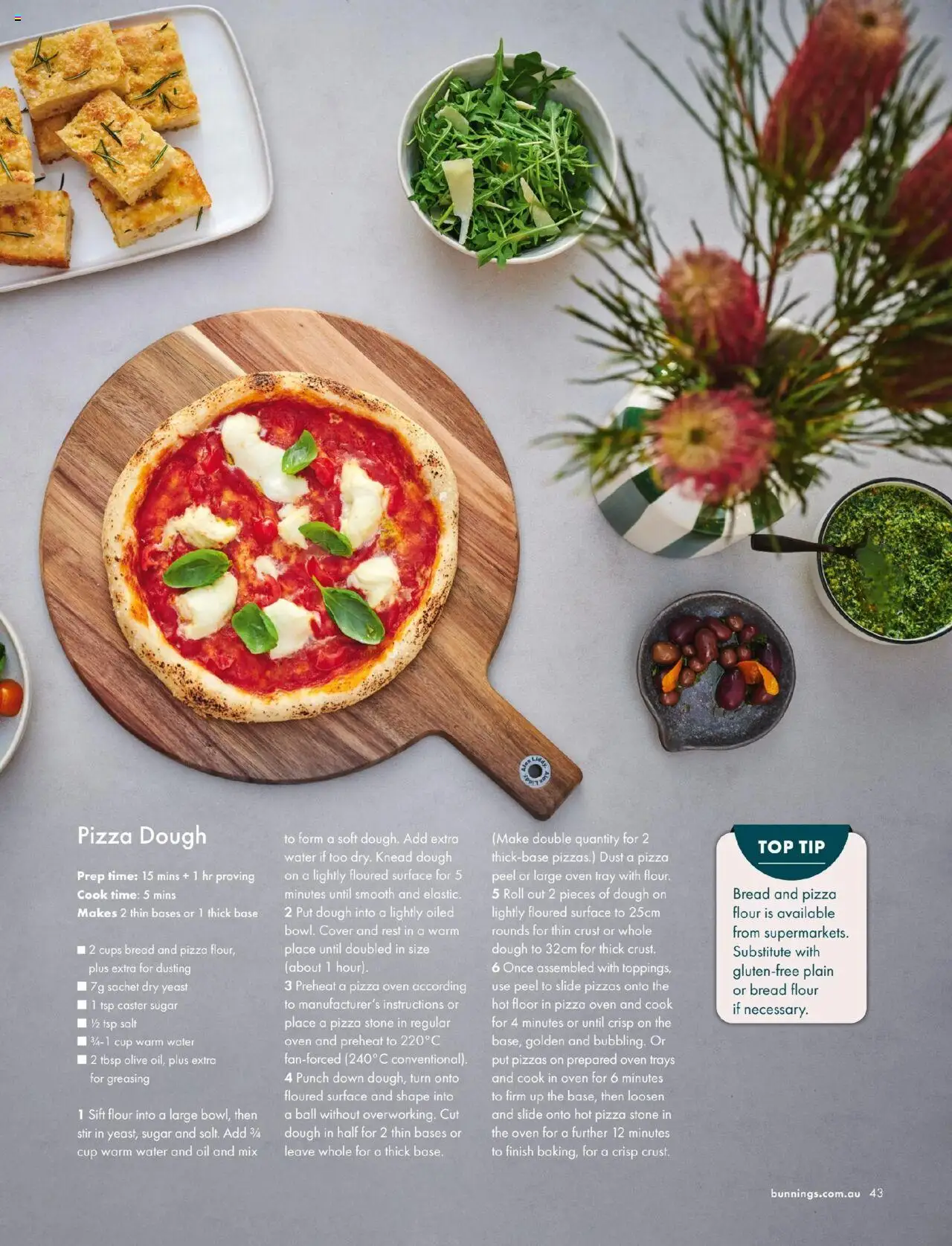 Bunnings Warehouse catalogue - valid from 25/08/2025 | Page: 43 | Products: Oven tray, Flour, Peel, Dough