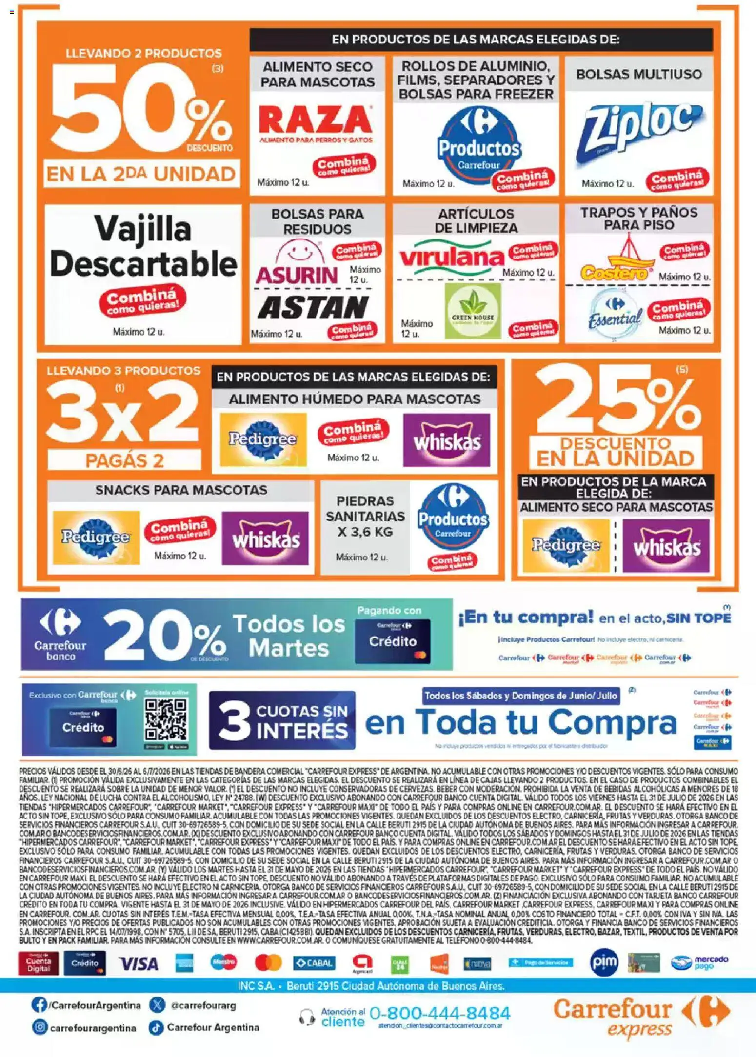 Carrefour Express Ofertas │ válido desde el 30/06/2026 | Página: 7 | Productos: Teléfono, Sobre, Freezer