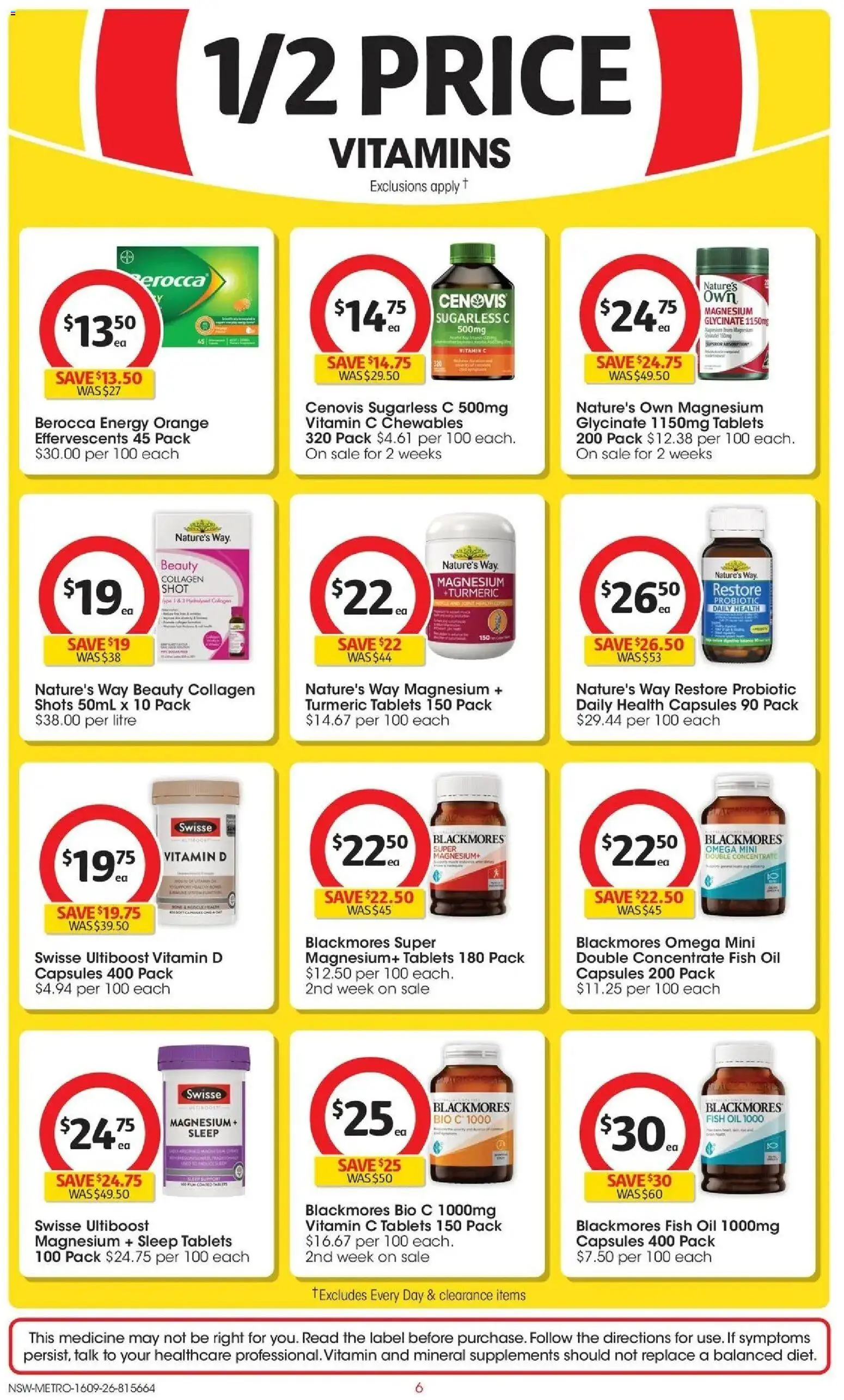 Coles catalogue - valid from 16/09/2026 | Page: 6 | Products: Oil, Fish, Fish oil, Collagen
