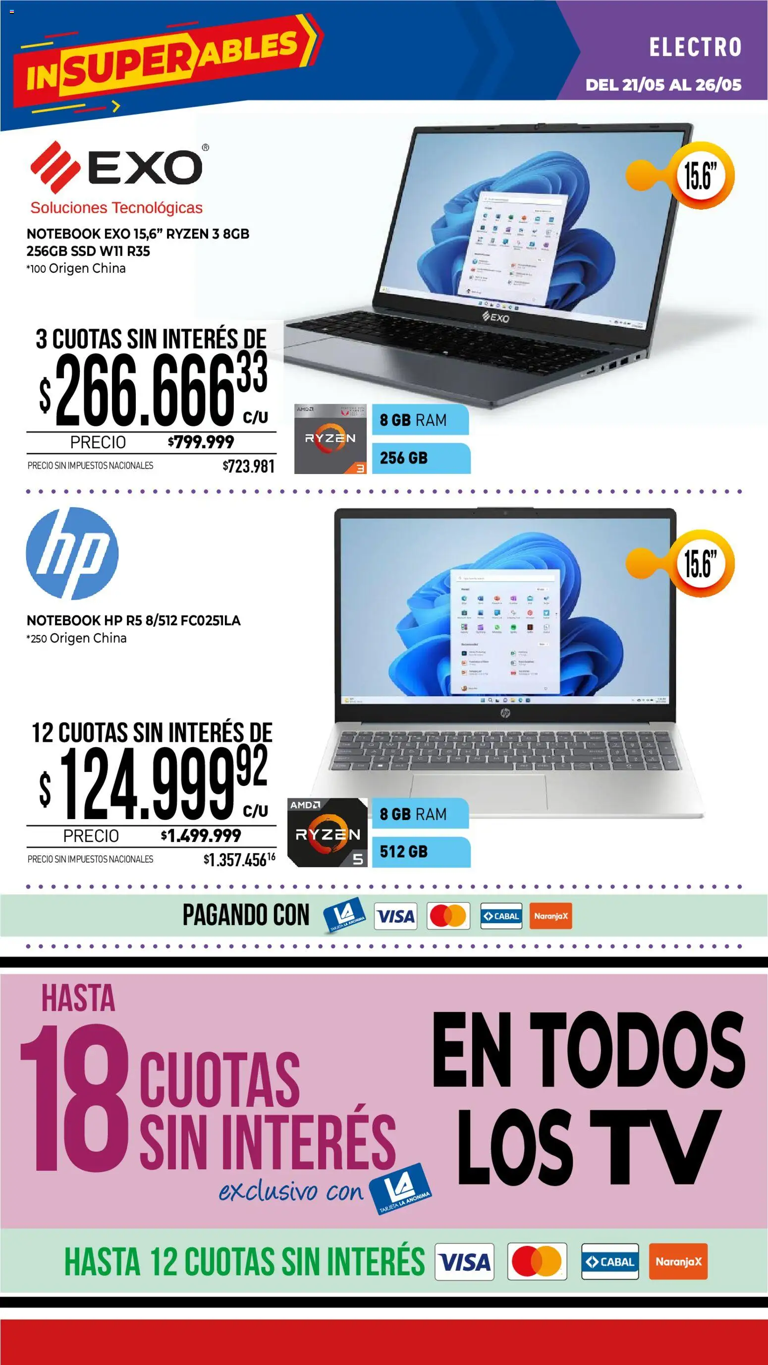 La Anonima catálogo │ válido desde el 21.05.2026 | Página: 32 | Productos: Notebook