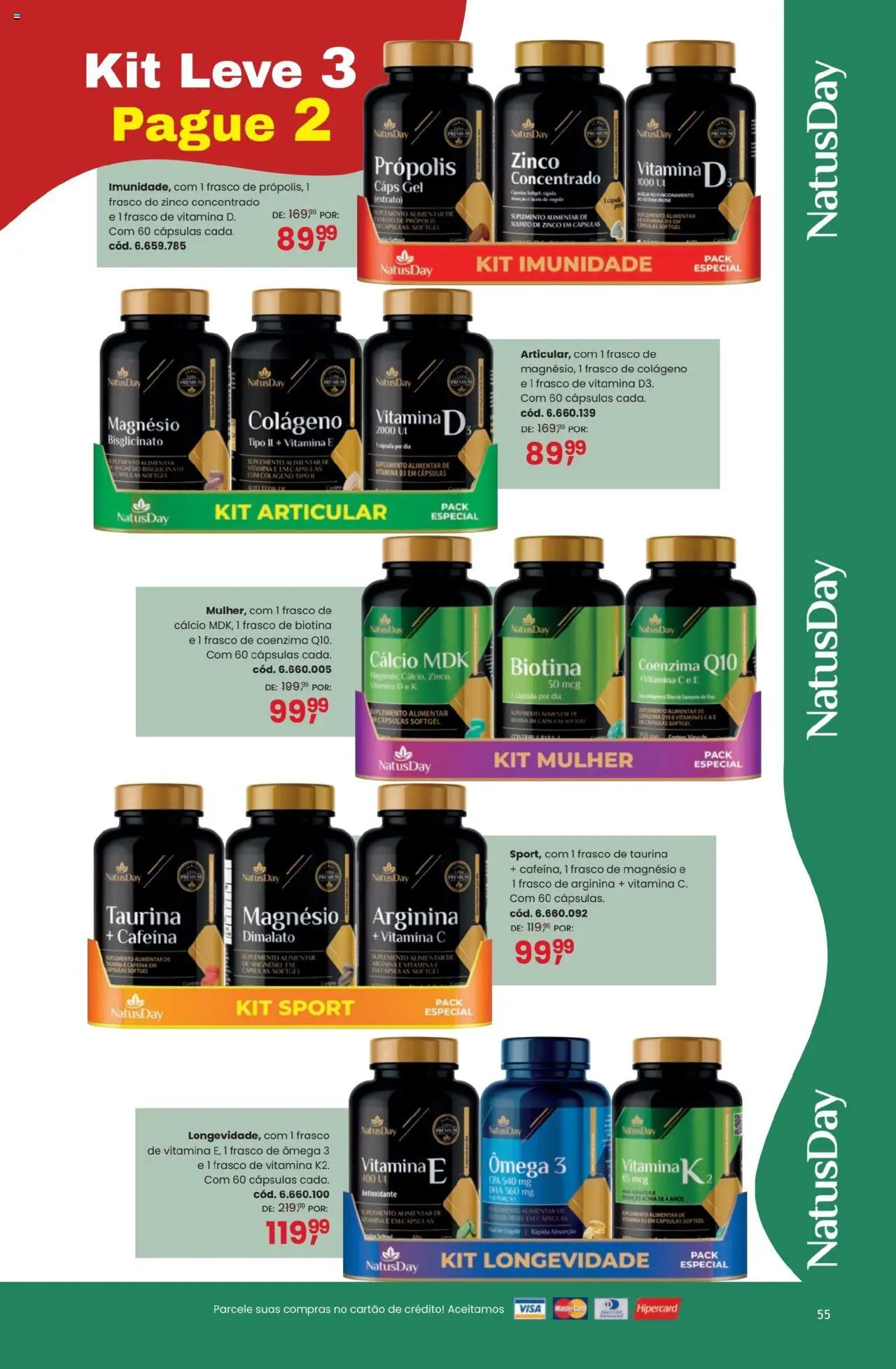 Quatro Estações Folheto - válido de 01.12.2025 | Página: 55 | Produtos: Ômega 3, Coenzima, Cálcio, Vitamina d