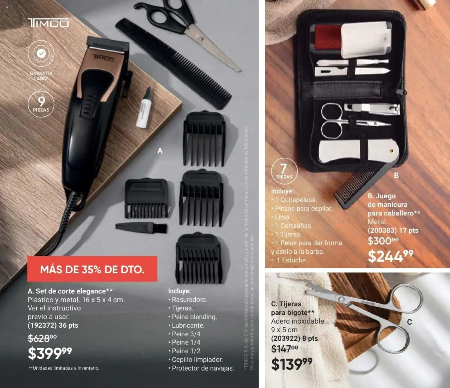 Nuevas ofertas de AVON válidas en toda la República Mexicana desde el 11/09/2026. ¡Encuentra las mejores ofertas en AVON Casa & Estilo 14 2026! | Página: 137 | Productos: Cepillo, Lima, Rasuradora, Peine