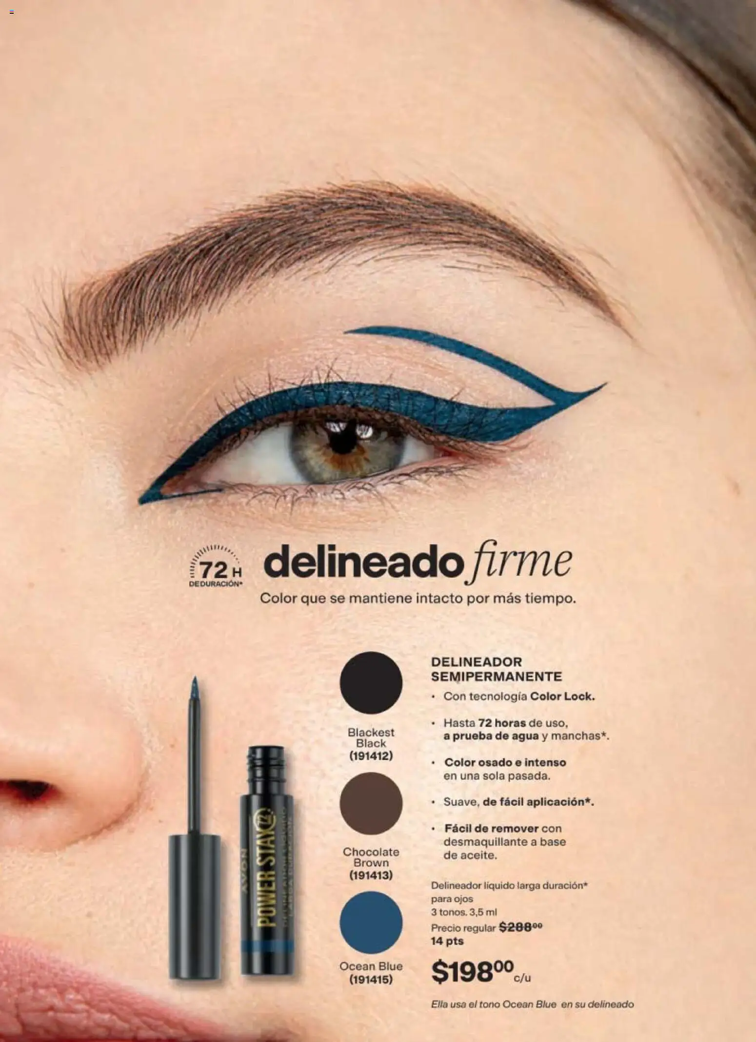 Nuevas ofertas de AVON válidas en toda la República Mexicana desde el 11/09/2026. ¡Encuentra las mejores ofertas en AVON campaña 14 2026! | Página: 49 | Productos: Agua, Desmaquillante, Chocolate, Delineador