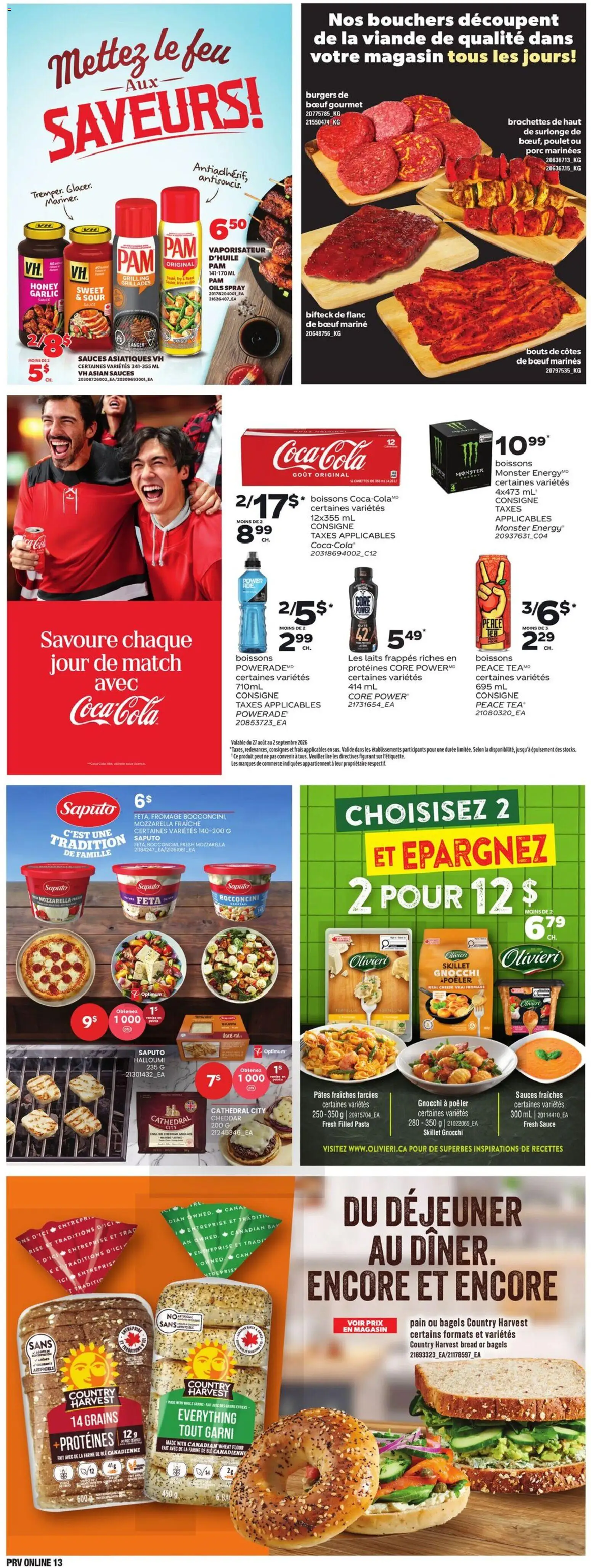 Provigo flyer valid from Aug 27, 2026 | Page: 15 | Products: Flour, Gnocchi, Honey, Cocktail
