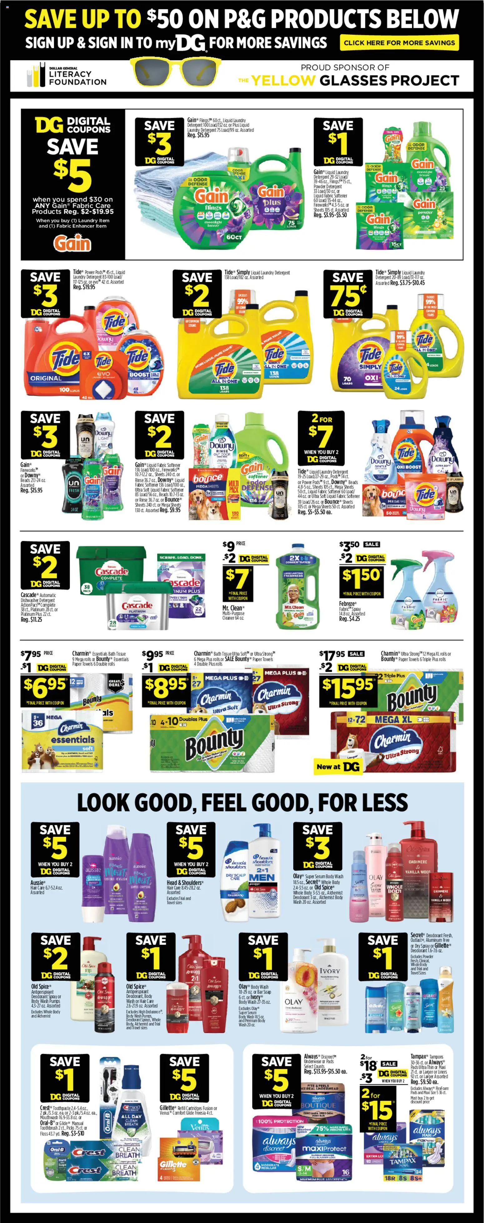 Dollar General Weekly Ad - TX - valid from 08/30/2026 | Page: 11 | Products: Fusion, Toothbrush, Tampons, Paper towels