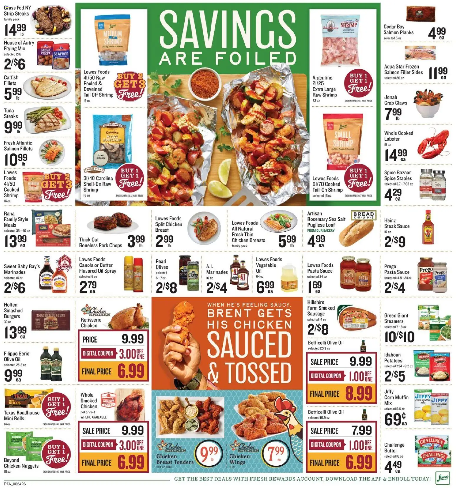 Lowes Foods Weekly Ad - valid from 06/24/2026 | Page: 11 | Products: Corn, Pork, Potatoes, Seafood