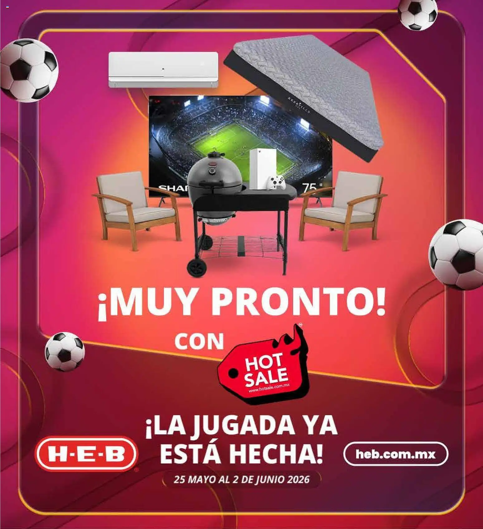 Nuevas ofertas de H-E-B válidas en toda la República Mexicana desde el 22.05.2026. ¡Encuentra las mejores ofertas en H-E-B Hot Sale aviso! | Página: 1