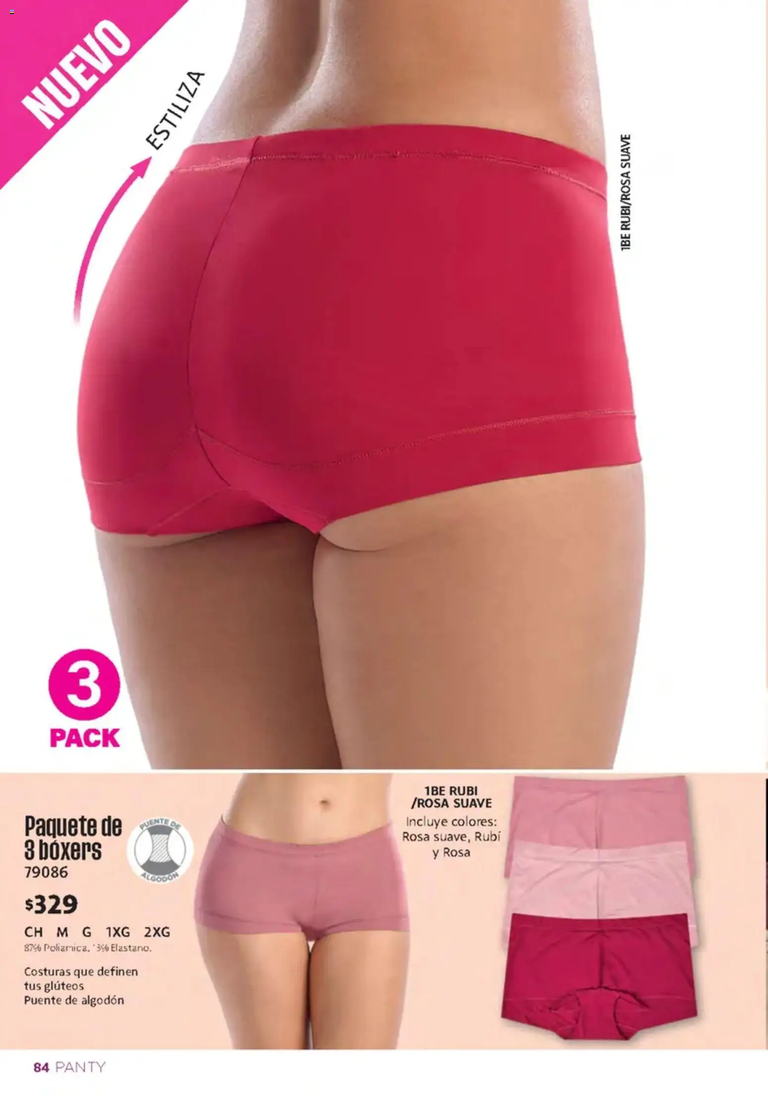 Nuevas ofertas de Ilusión válidas en toda la República Mexicana desde el 01/10/2026. ¡Encuentra las mejores ofertas en Ilusión catálogo Invierno! | Página: 86 | Productos: Boxers, Algodón