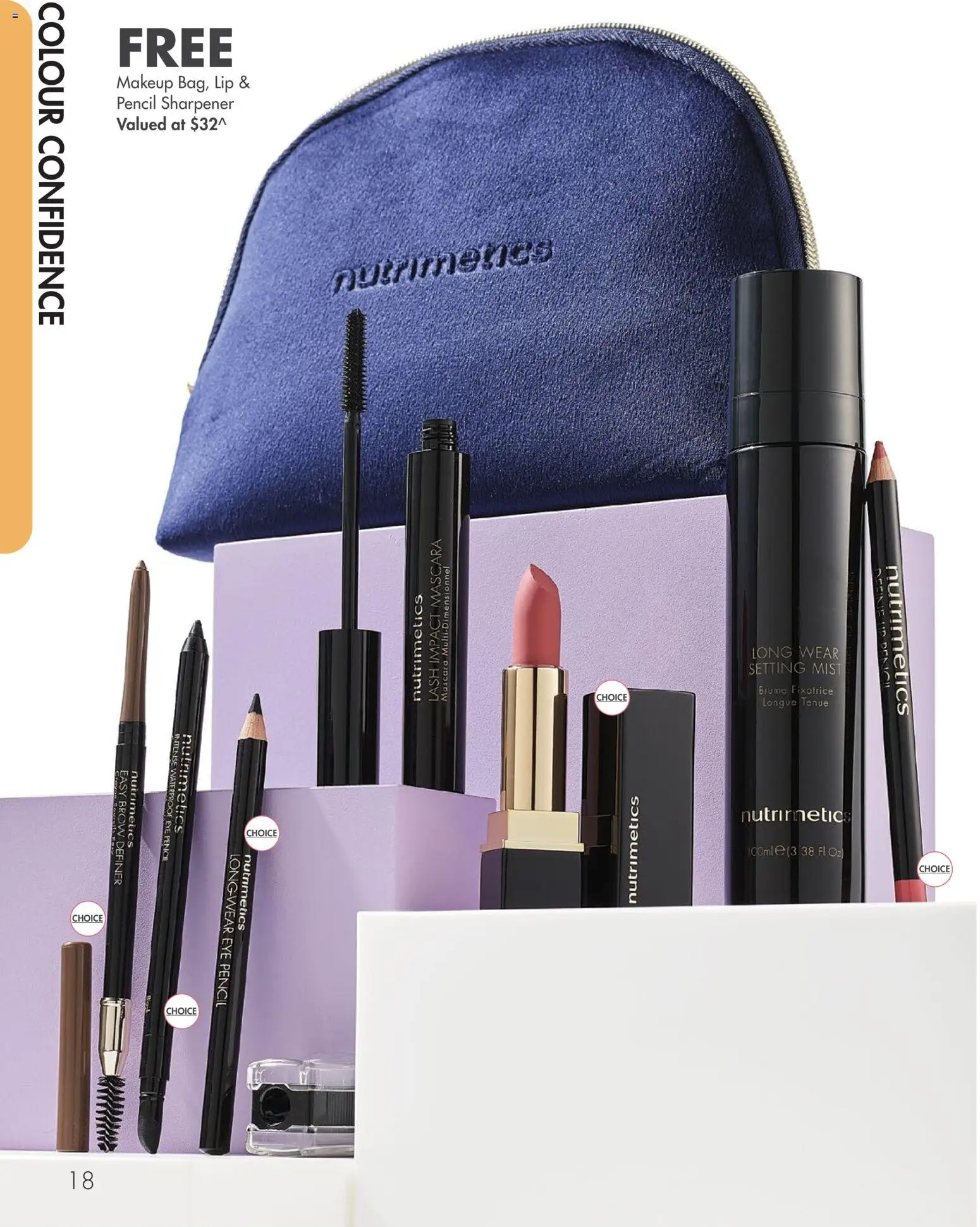 Nutrimetics catalogue - valid from 01.04.2026 | Page: 18 | Products: Mascara, Eye pencil, Pencil, Pencil sharpener