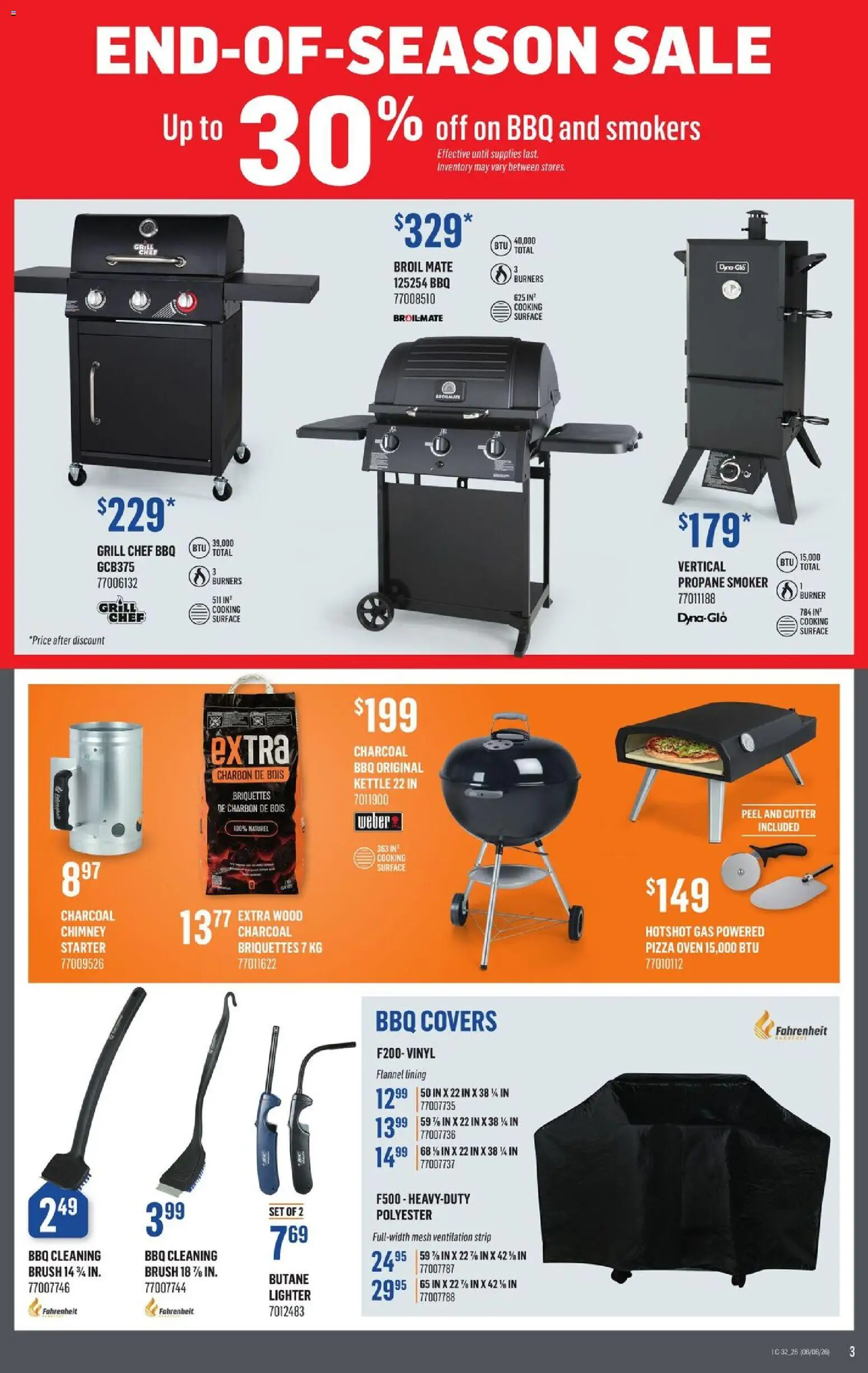 Canac flyer valid from Aug 6, 2026 | Page: 3 | Products: Cutter, Oven, Grill, Brush