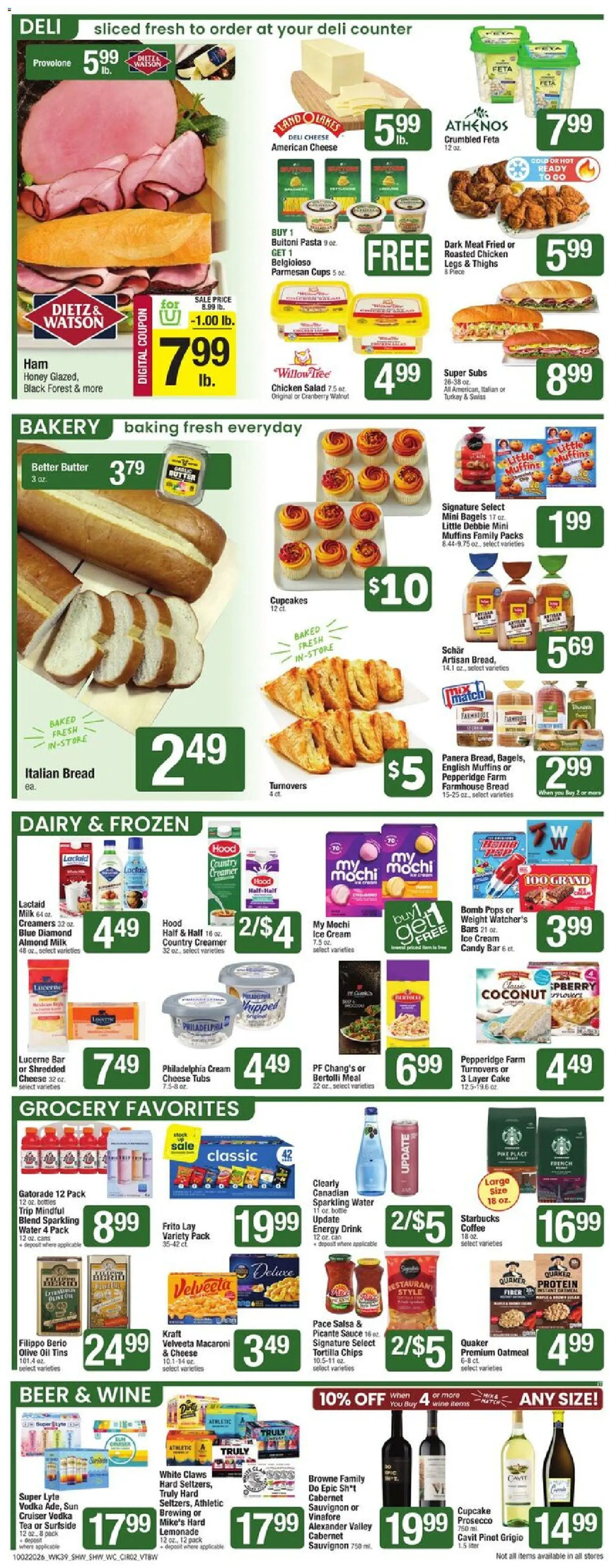 Shaw's Weekly Ad - valid from 10/02/2026 | Page: 2 | Products: Chips, Salad, Parmesan, Lemonade