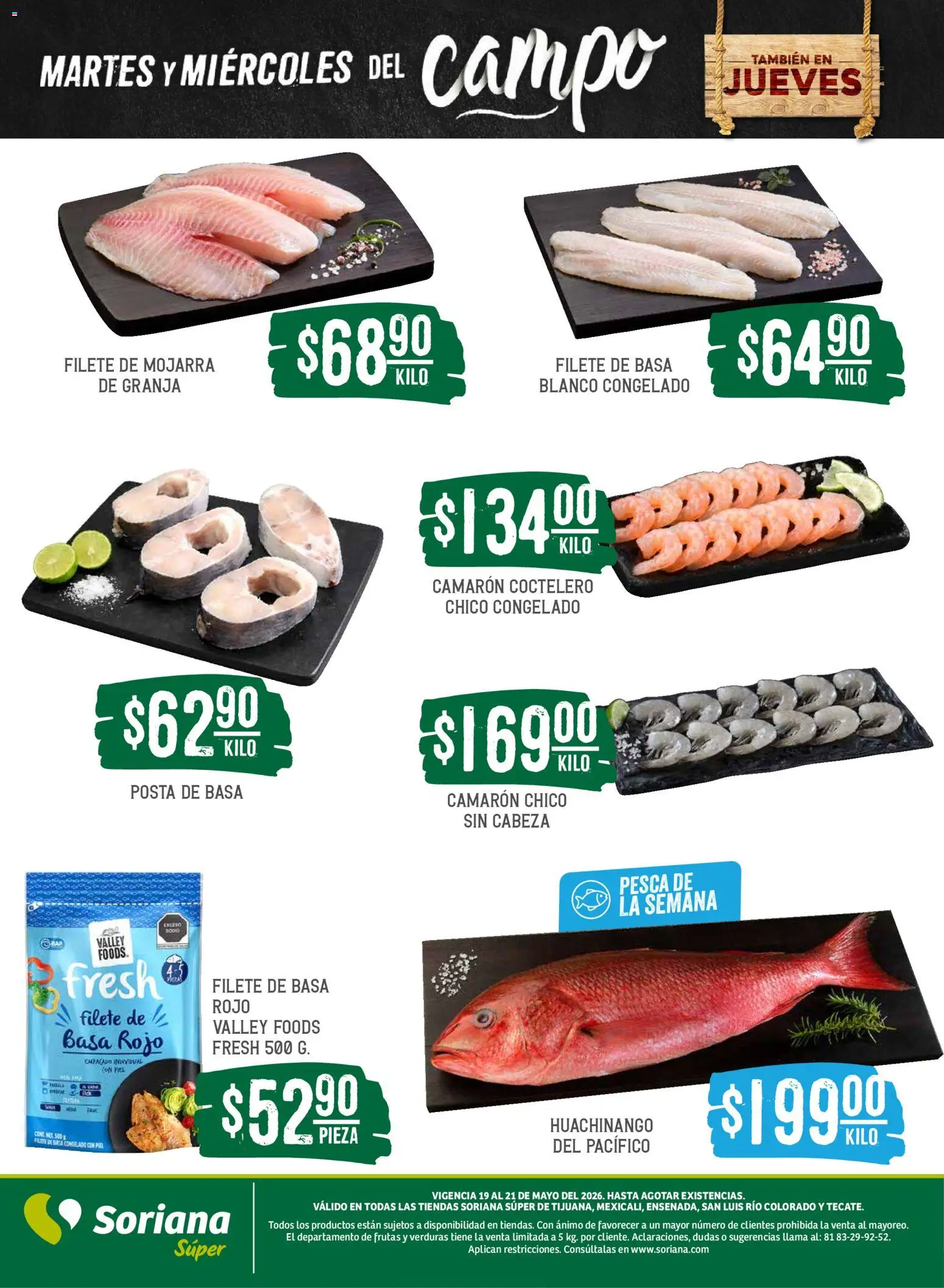 Nuevas ofertas de Soriana válidas en toda la República Mexicana desde el 19.05.2026. ¡Encuentra las mejores ofertas en Soriana Martes y Miércoles del Campo Súper: Tijuana, Mexicali, Ensenada, San Luis Río Colorado y Tecate! | Página: 5