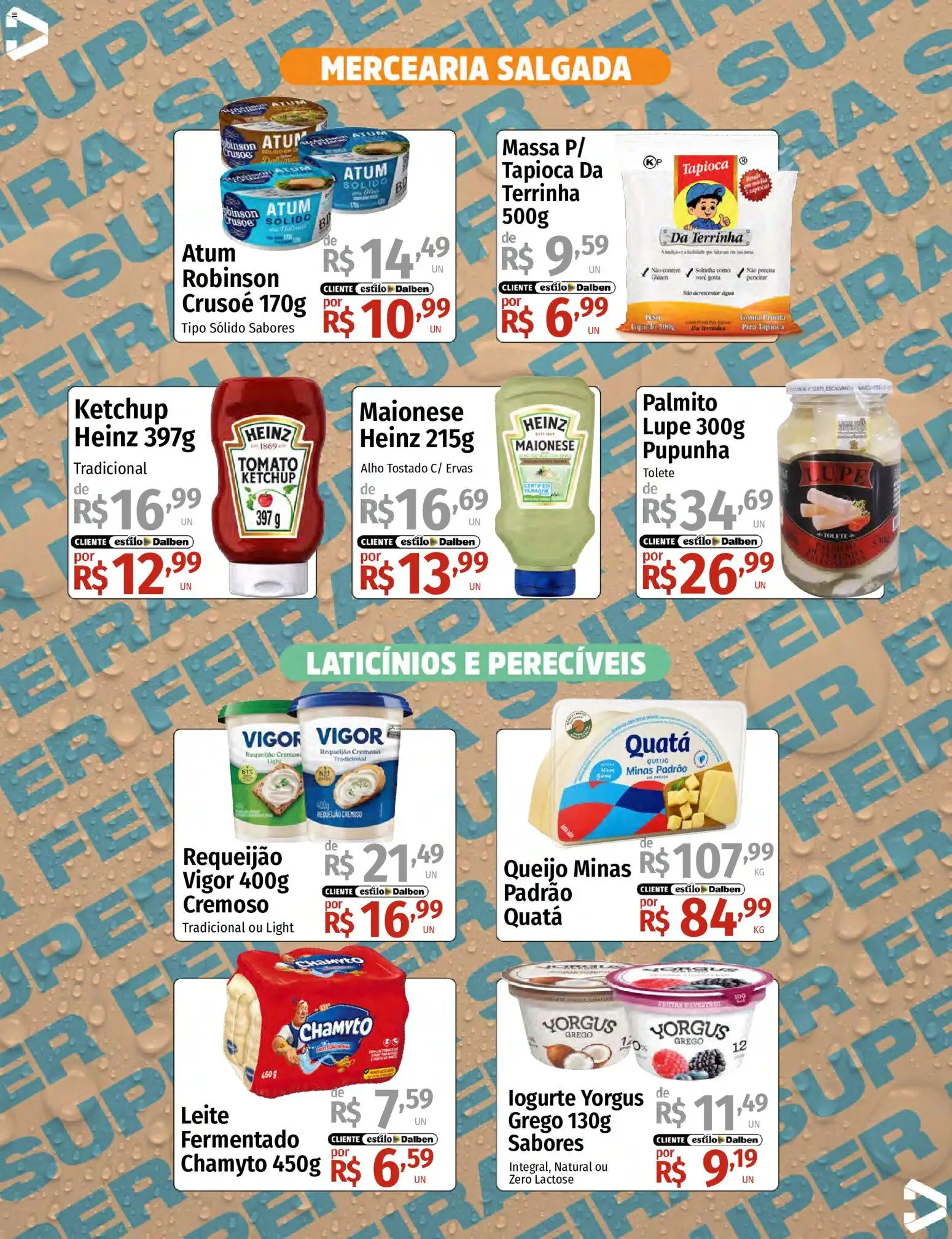 Supermercado Dalben Folheto - válido de 11.05.2026 | Página: 3 | Produtos: Pupunha, Maionese, Atum, Requeijão