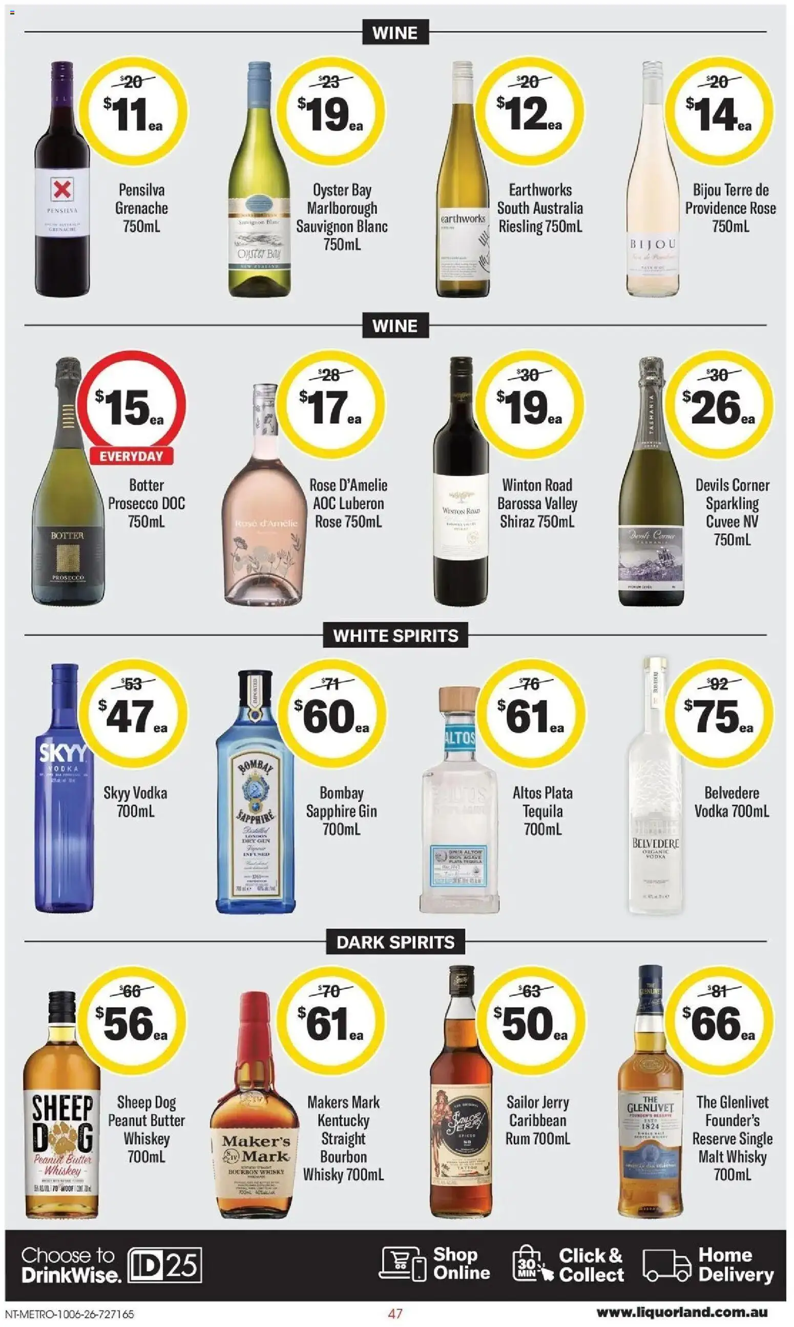 Coles catalogue - valid from 09.06.2026 | Page: 47 | Products: Butter, Wine, Gin, Rum