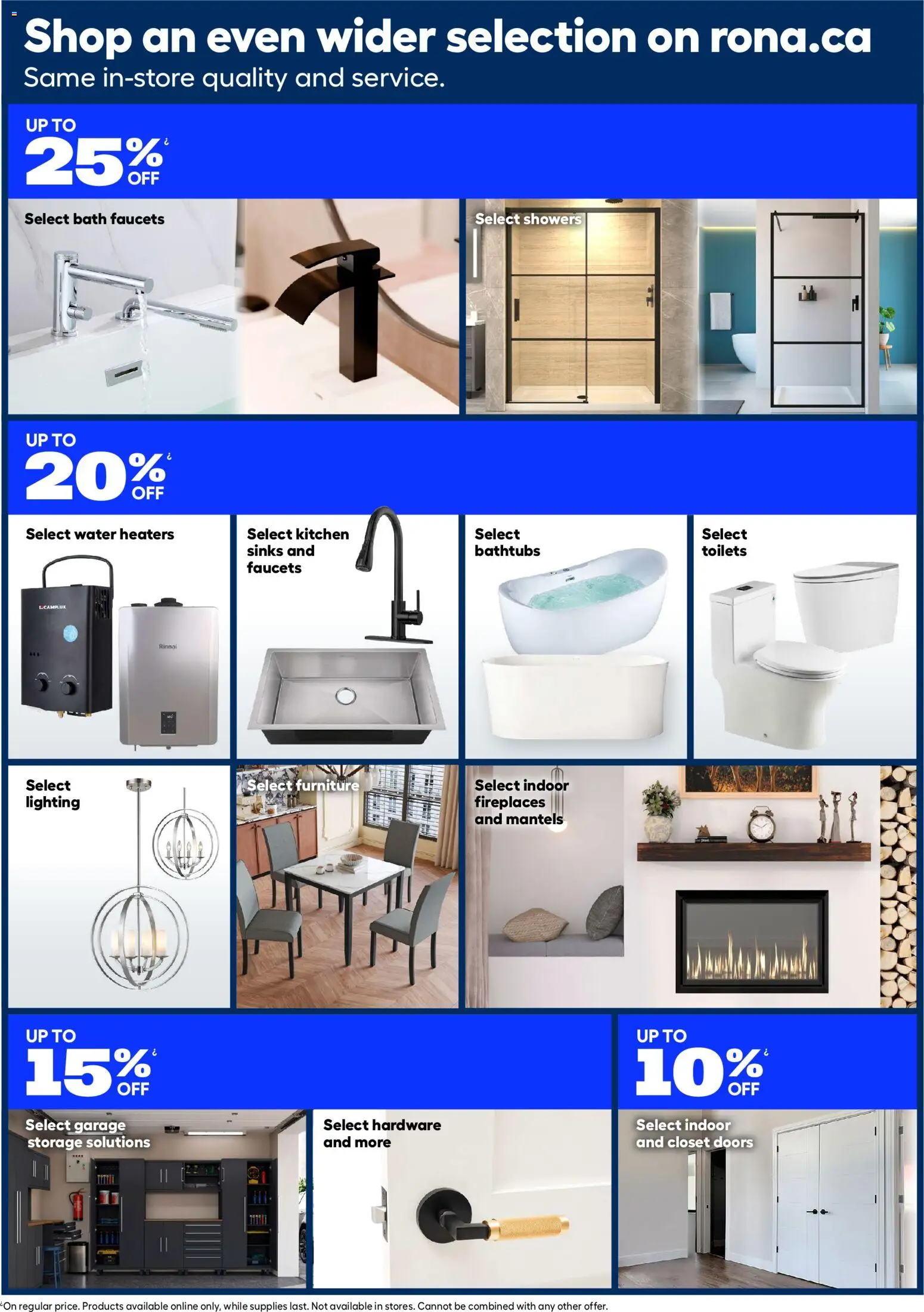 Rona flyer valid from Oct 1, 2026 | Page: 11 | Products: Water, Lighting, Bath