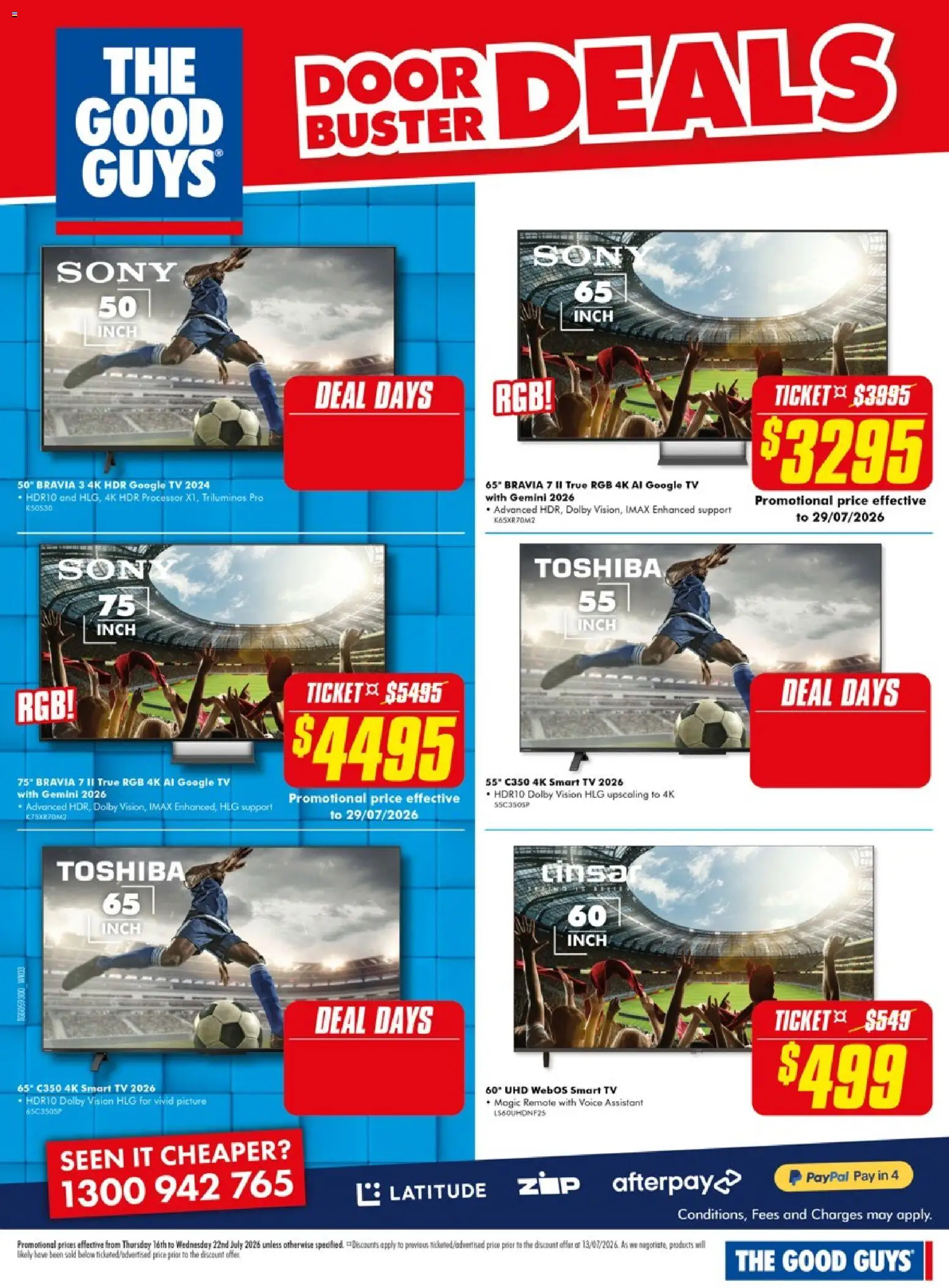 The Good Guys catalogue - valid from 16/07/2026 | Page: 7 | Products: Door, Picture, Tv, Smart tv