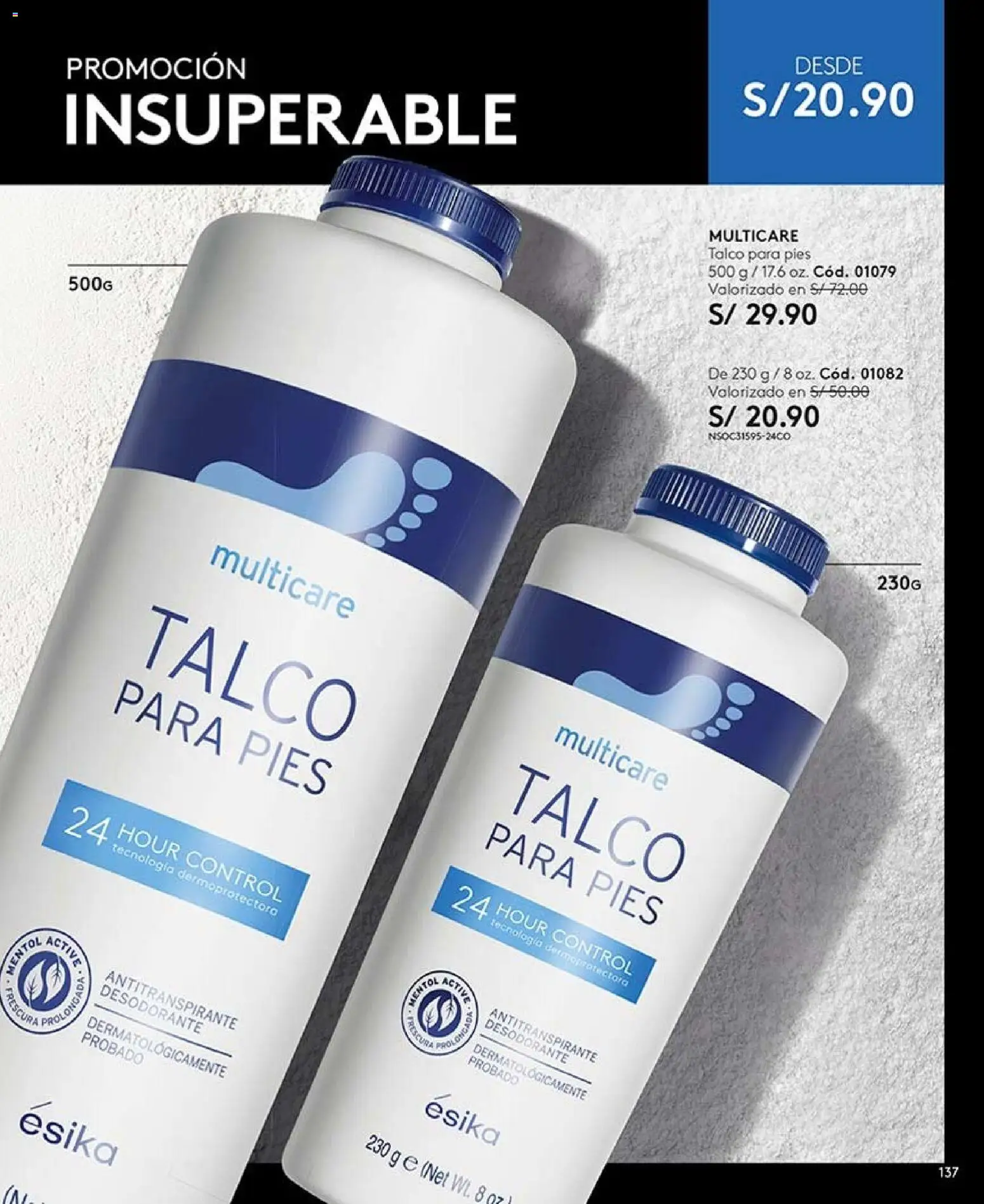 Catálogo Ésika válido desde 20/06/2026 | Página: 137 | Productos: Desodorante, Antitranspirante