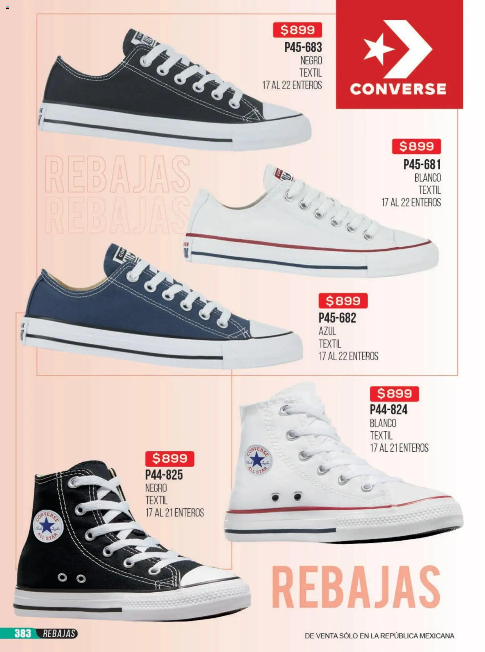 Nuevas ofertas de Cklass válidas en toda la República Mexicana desde el 23/06/2026. ¡Encuentra las mejores ofertas en Cklass catálogo Rebajas sobre rebajas calzado! | Página: 384