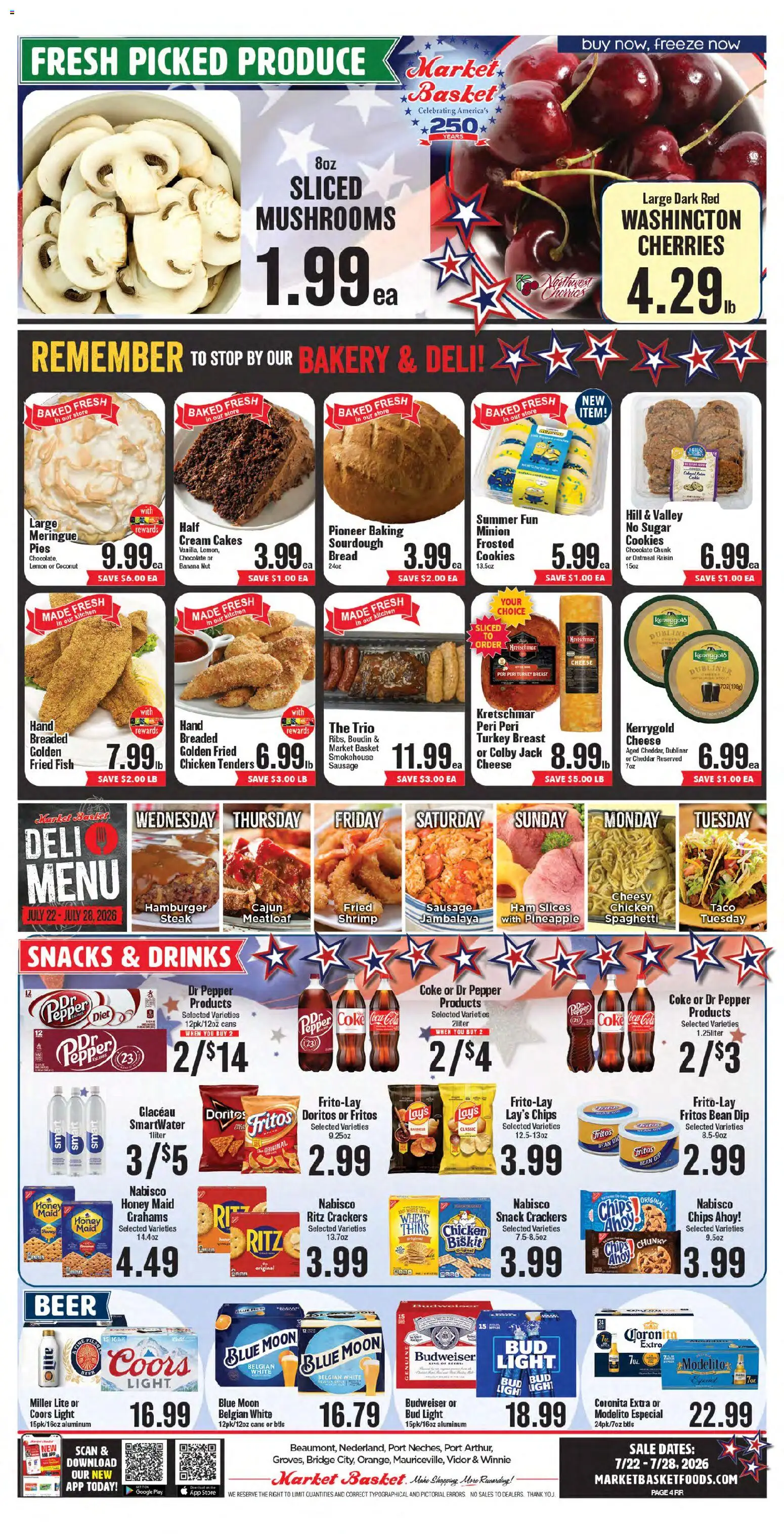 Market Basket Weekly Ad - valid from 07/22/2026 | Page: 6 | Products: Bakery, Pineapple, Chips, Pepper