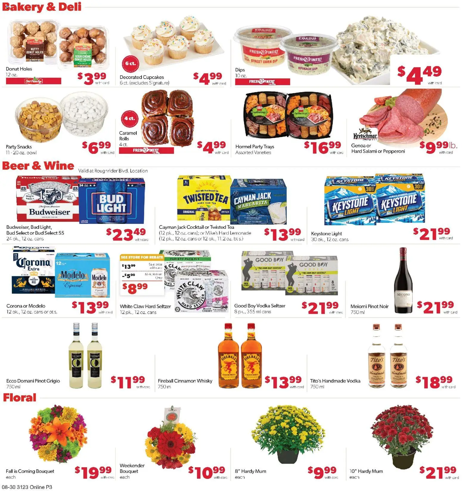 Family Fare Weekly Ad - ND - valid from 08/30/2026 | Page: 9 | Products: Spinach, Salami, Donut, Iced tea