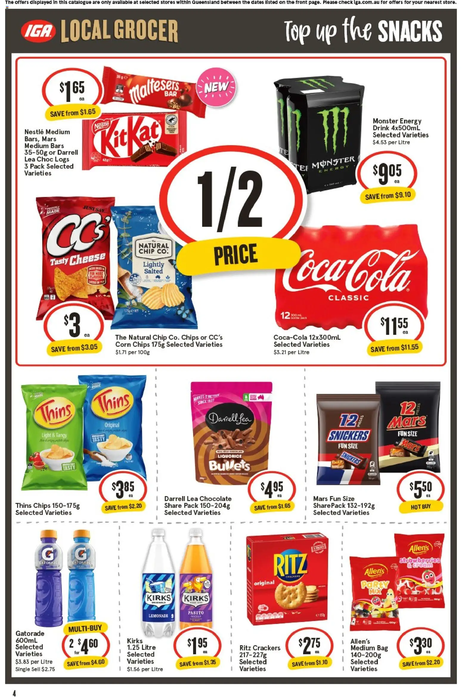 IGA catalogue - valid from 08/07/2026 | Page: 5 | Products: Light, Chocolate, Chips, Bag