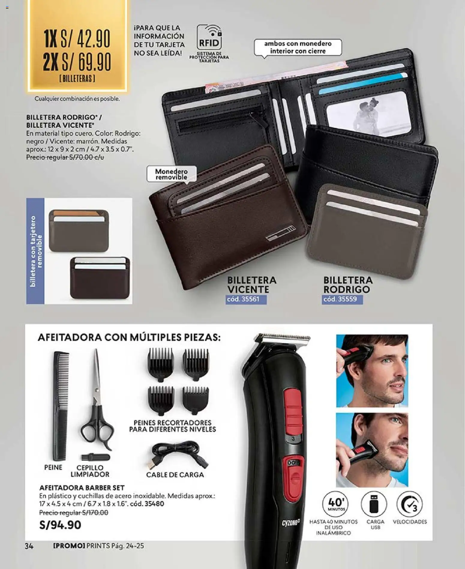 Catálogo CyZone válido desde 04.04.2026 | Página: 34 | Productos: Billetera, Cable