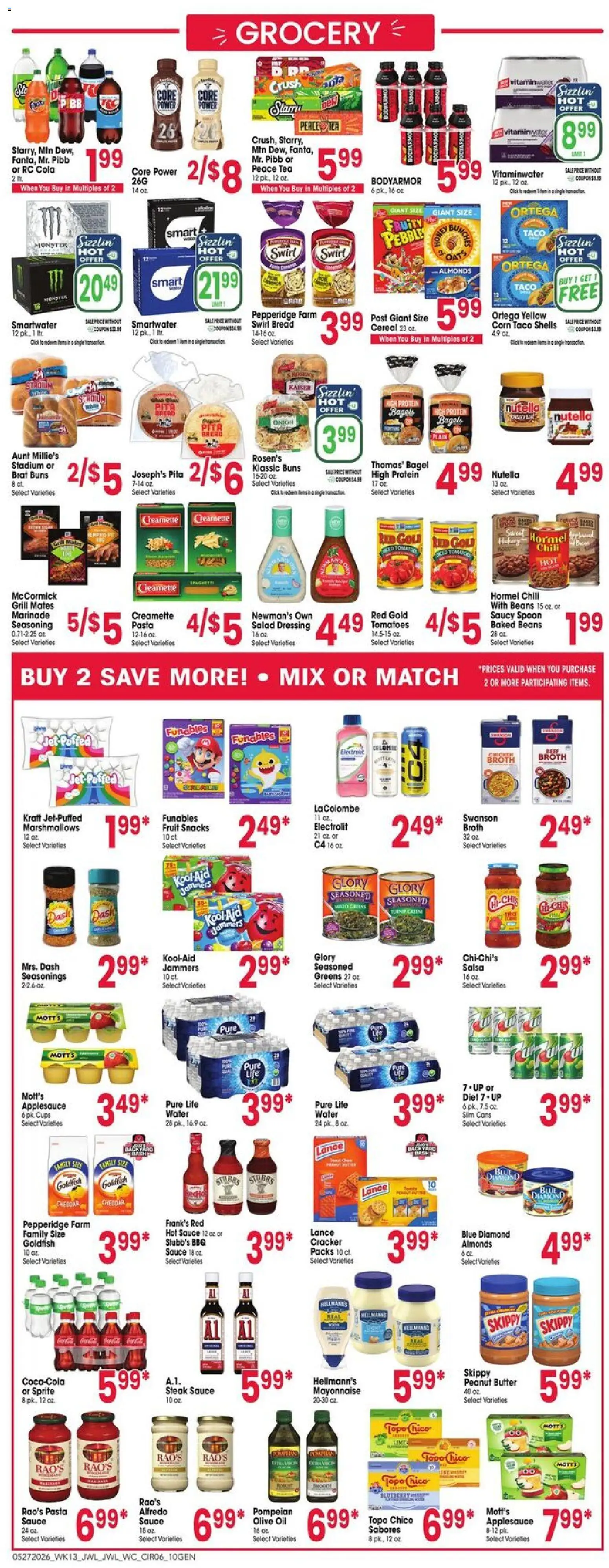 Jewel Osco Weekly Ad - IN - valid from 27.05.2026 | Page: 6 | Products: Tomatoes, Pasta, Sauce, Onion