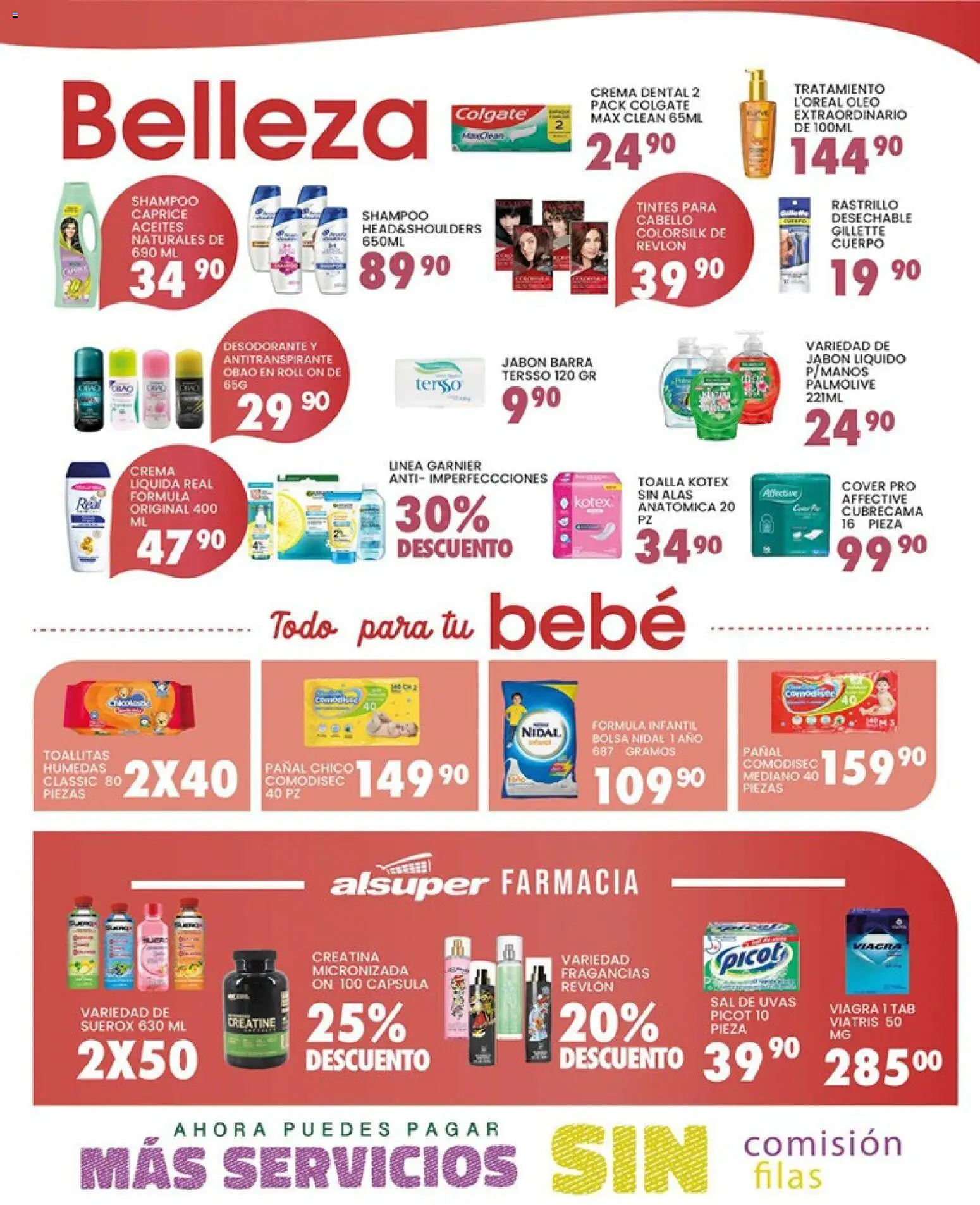 Nuevas ofertas de Alsuper válidas en toda la República Mexicana desde el 10.04.2026. ¡Encuentra las mejores ofertas en Alsuper folleto CASAS GRANDES! | Página: 4 | Productos: Desodorante, Antitranspirante, Jabón líquido, Toalla