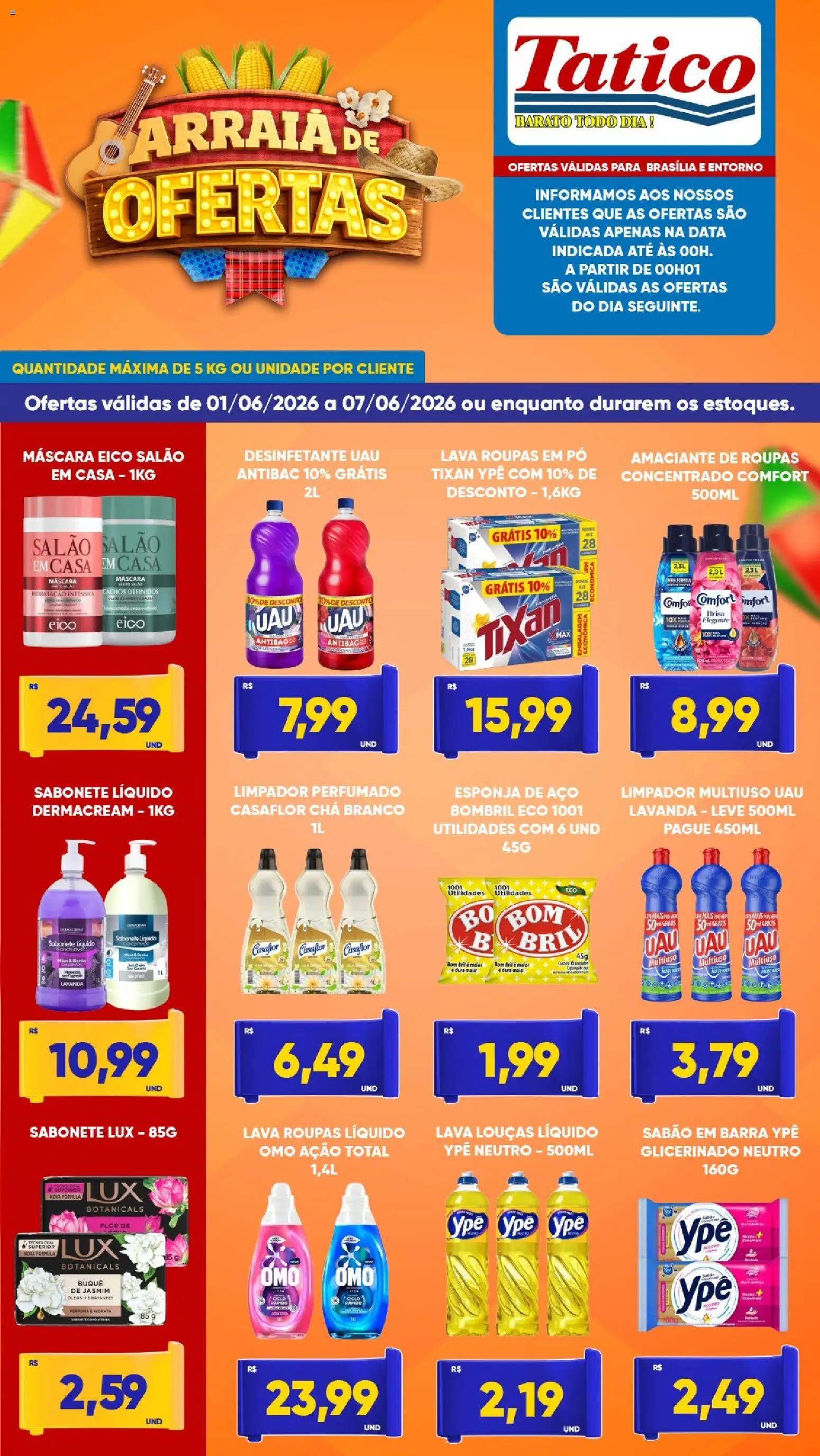 Tatico Folheto - válido de 01.06.2026 | Página: 8 | Produtos: Pó, Esponja, Amaciante de roupas, Sabonete