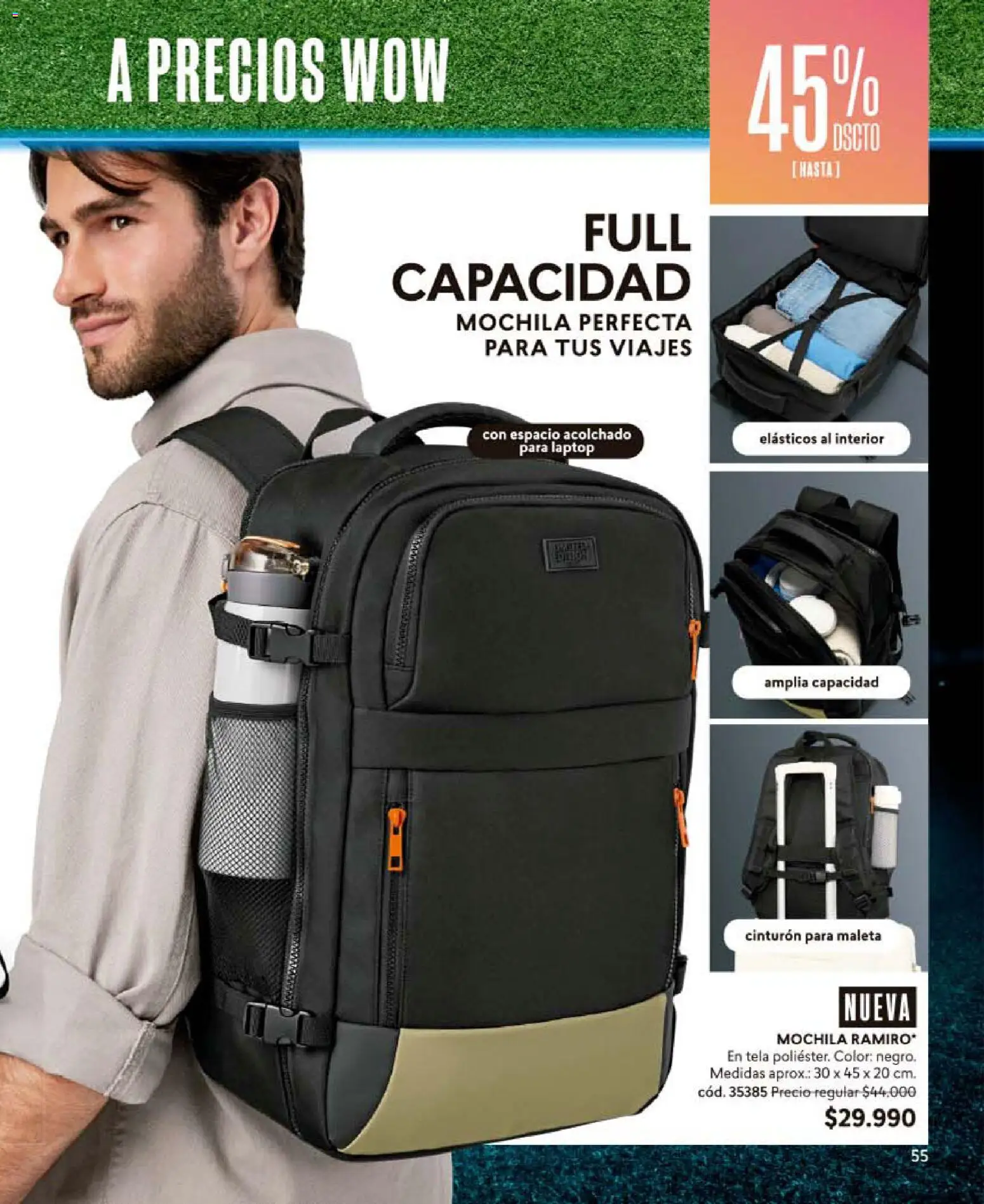 Catálogo CyZone Campaña 10 │ válido desde el 01.06.2026 | Página: 55 | Productos: Acolchado, Mochila, Maleta, Cinturón