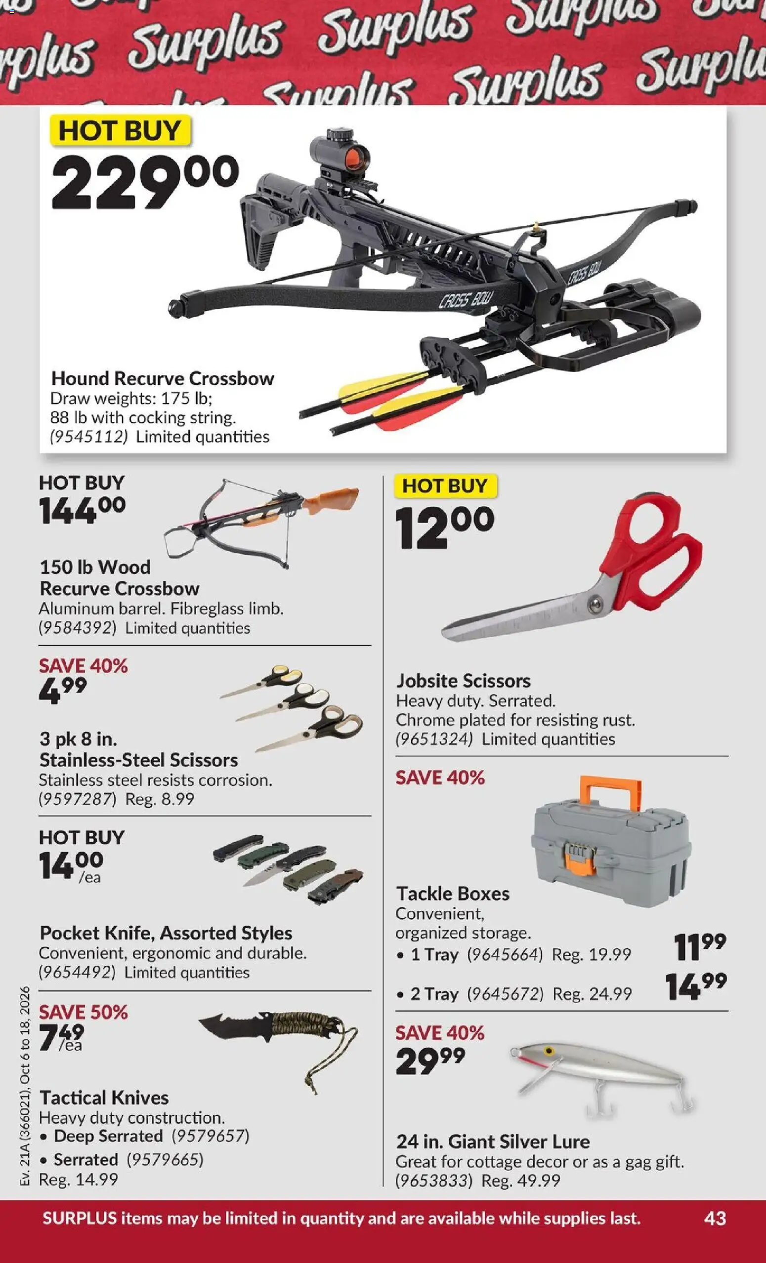 Princess Auto flyer valid from Oct 6, 2026 | Page: 49 | Products: Knives