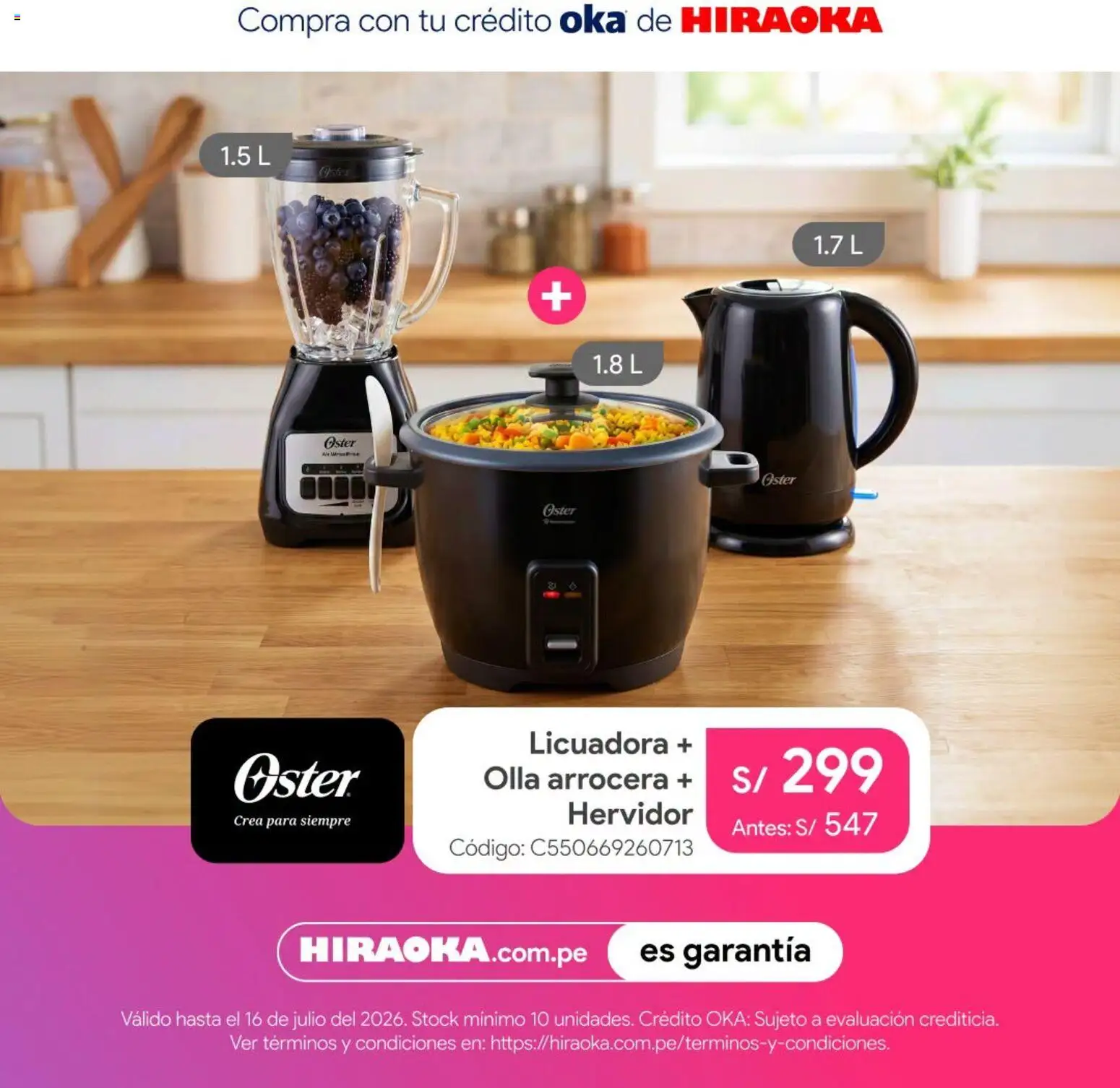 Catálogo Hiraoka válido desde 14/07/2026 | Página: 2 | Productos: Hervidor, Licuadora