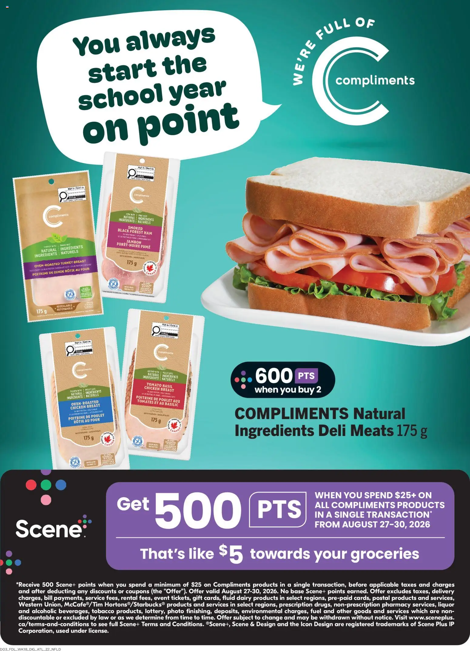 Foodland flyer valid from Aug 27, 2026 | Page: 9 | Products: Tomato, Turkey breast, Ham, Chicken