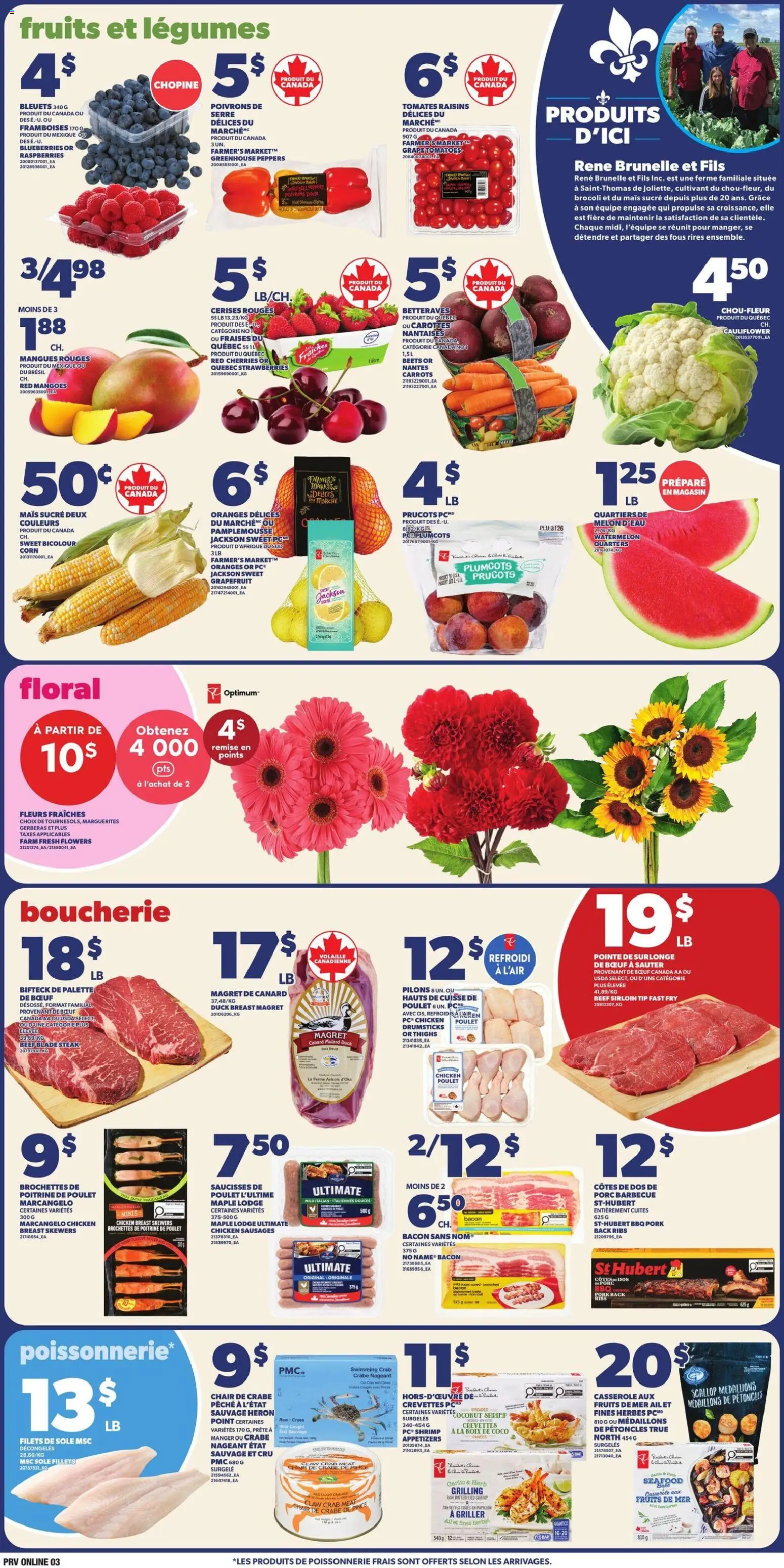 Provigo flyer valid from Aug 13, 2026 | Page: 4 | Products: Bacon, Shrimp, Corn, Chair