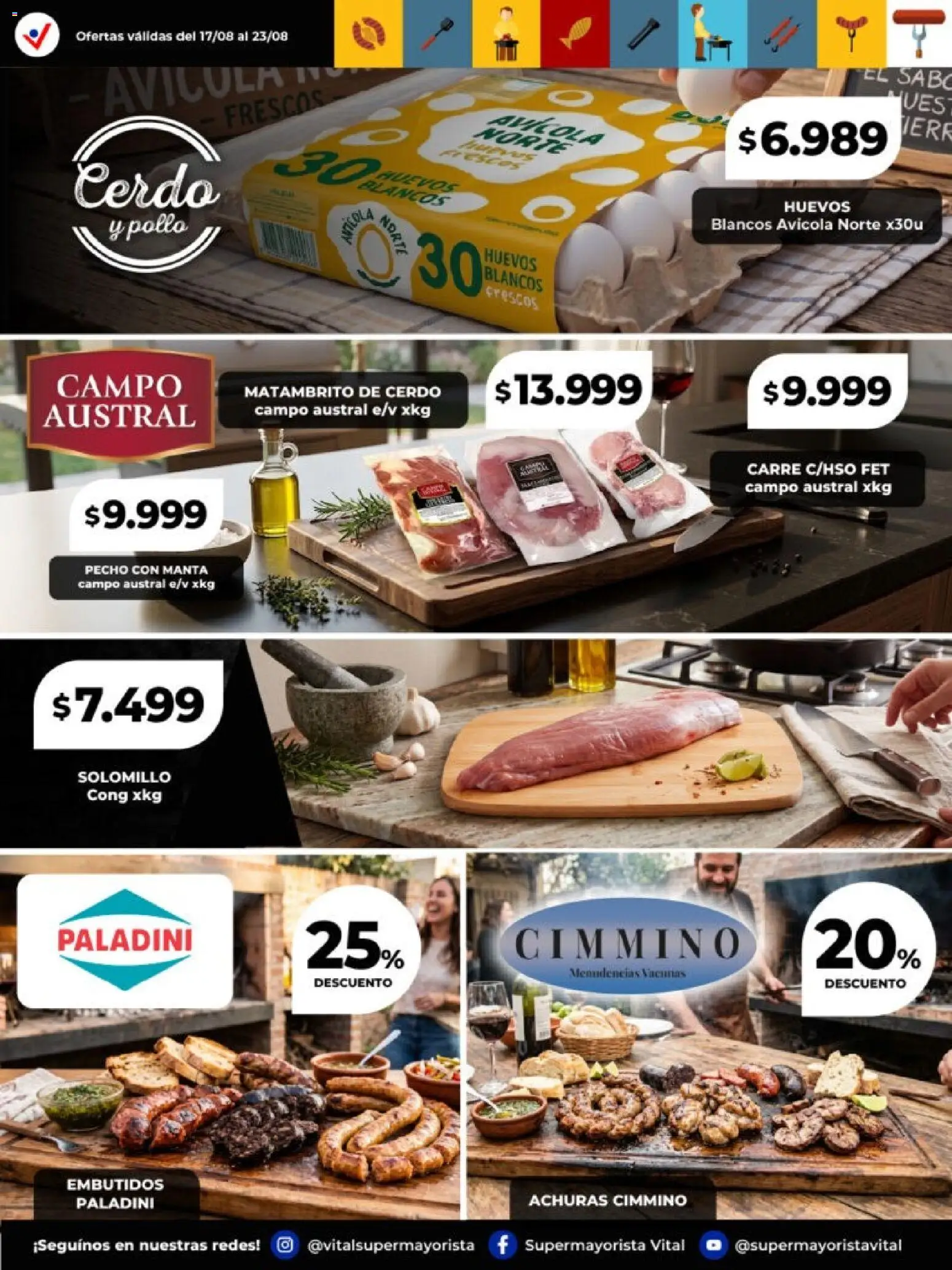Vital - Especial de frescos │ válido desde el 17/08/2026 | Página: 3 | Productos: Embutidos, Pollo, Manta, Cerdo