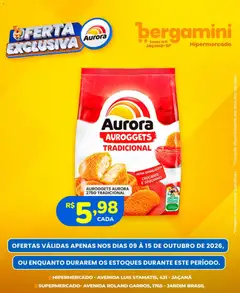 Supermercado Bergamini ofertas Aurora - Pré-Visualização do folheto da loja Supermercado Bergamini, válido de 09/10/2026