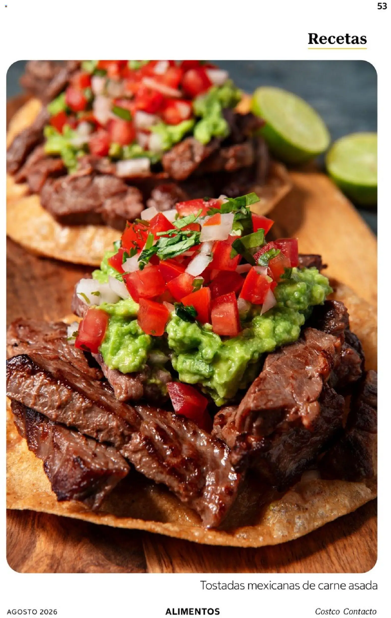 Nuevas ofertas de Costco válidas en toda la República Mexicana desde el 01/08/2026. ¡Encuentra las mejores ofertas en Costco catálogo Agosto! | Página: 53 | Productos: Carne, Pico, Guacamole, Tostadas