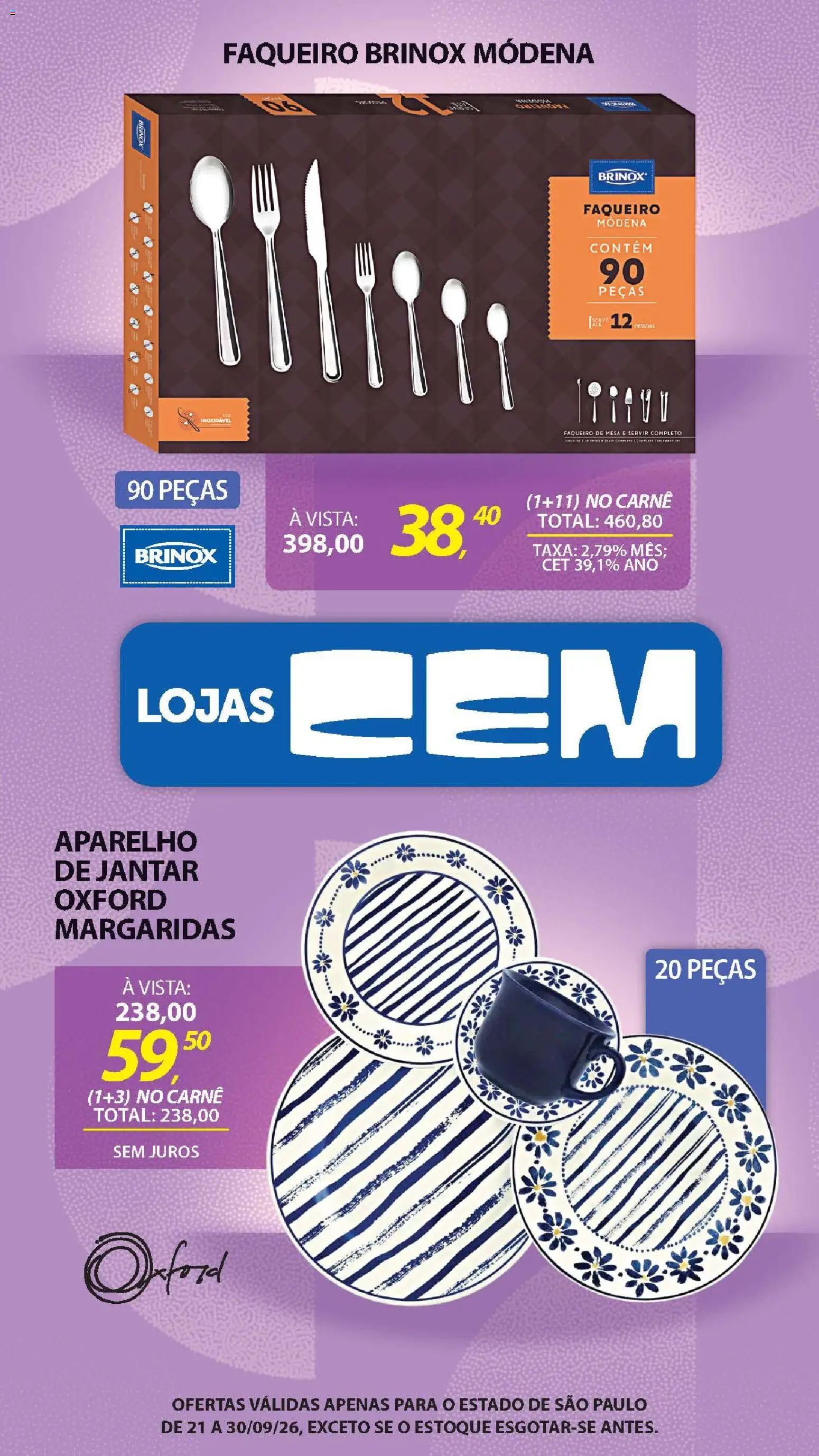 Lojas Cem Folheto - válido de 21/09/2026 | Página: 99