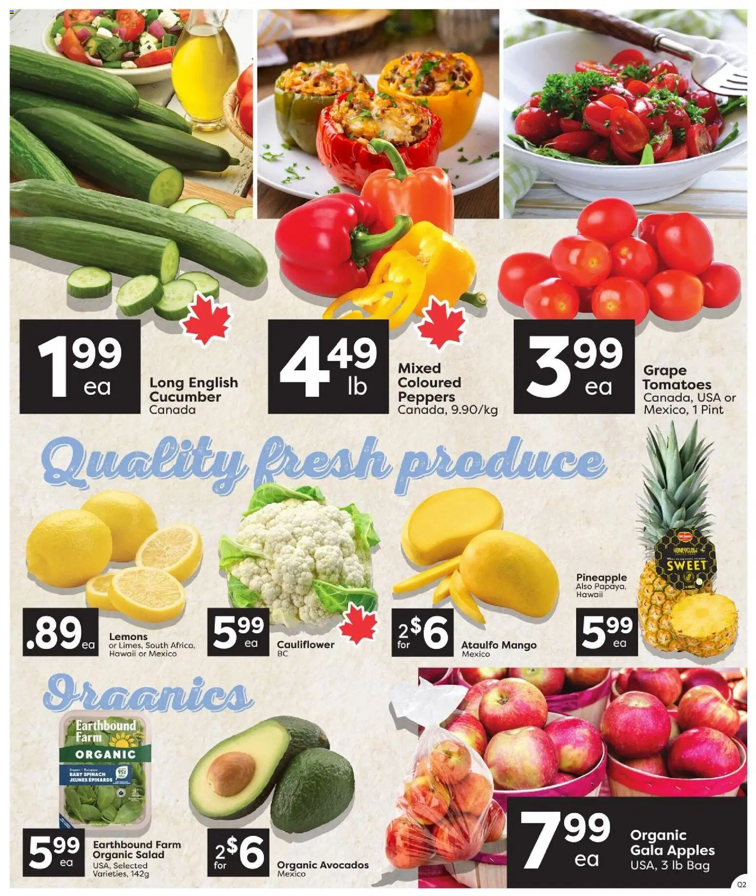 Quality Foods flyer valid from Jul 16, 2026 | Page: 2 | Products: Pineapple, Salad, Bag, Apples