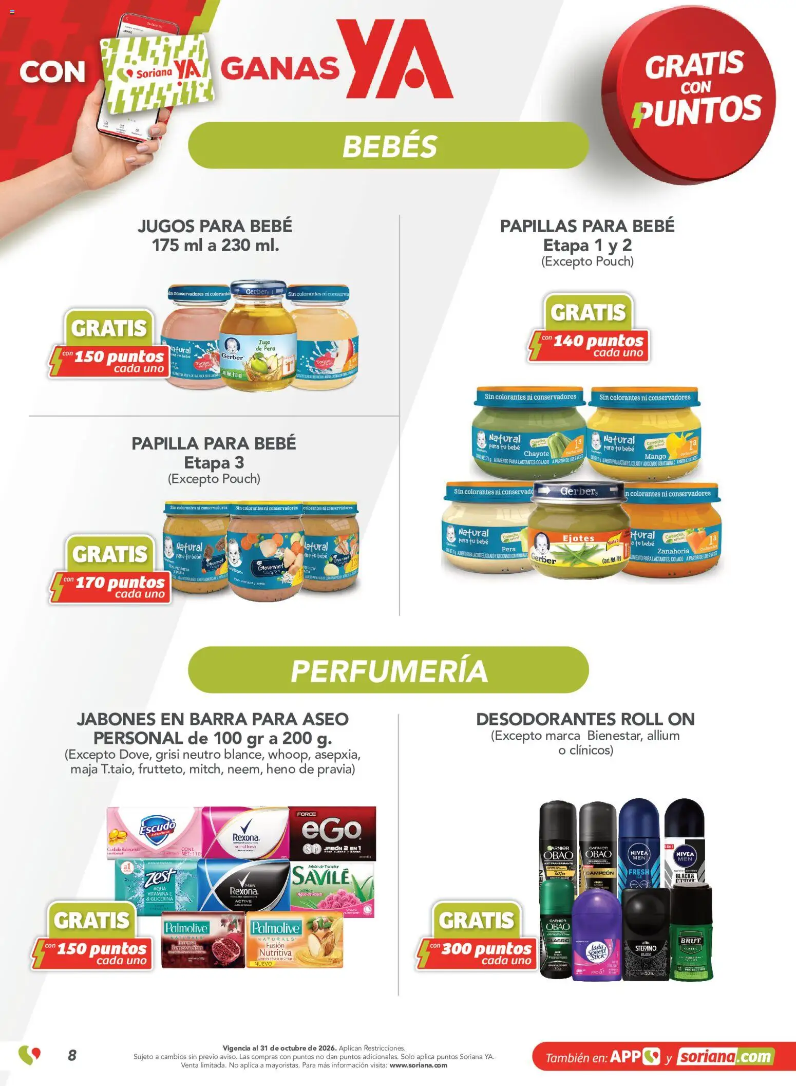 Nuevas ofertas de Soriana válidas en toda la República Mexicana desde el 11/09/2026. ¡Encuentra las mejores ofertas en Soriana Mercado - Gratis con puntos Soriana YA! | Página: 8 | Productos: Mango, Prensa, Barra, Zanahoria